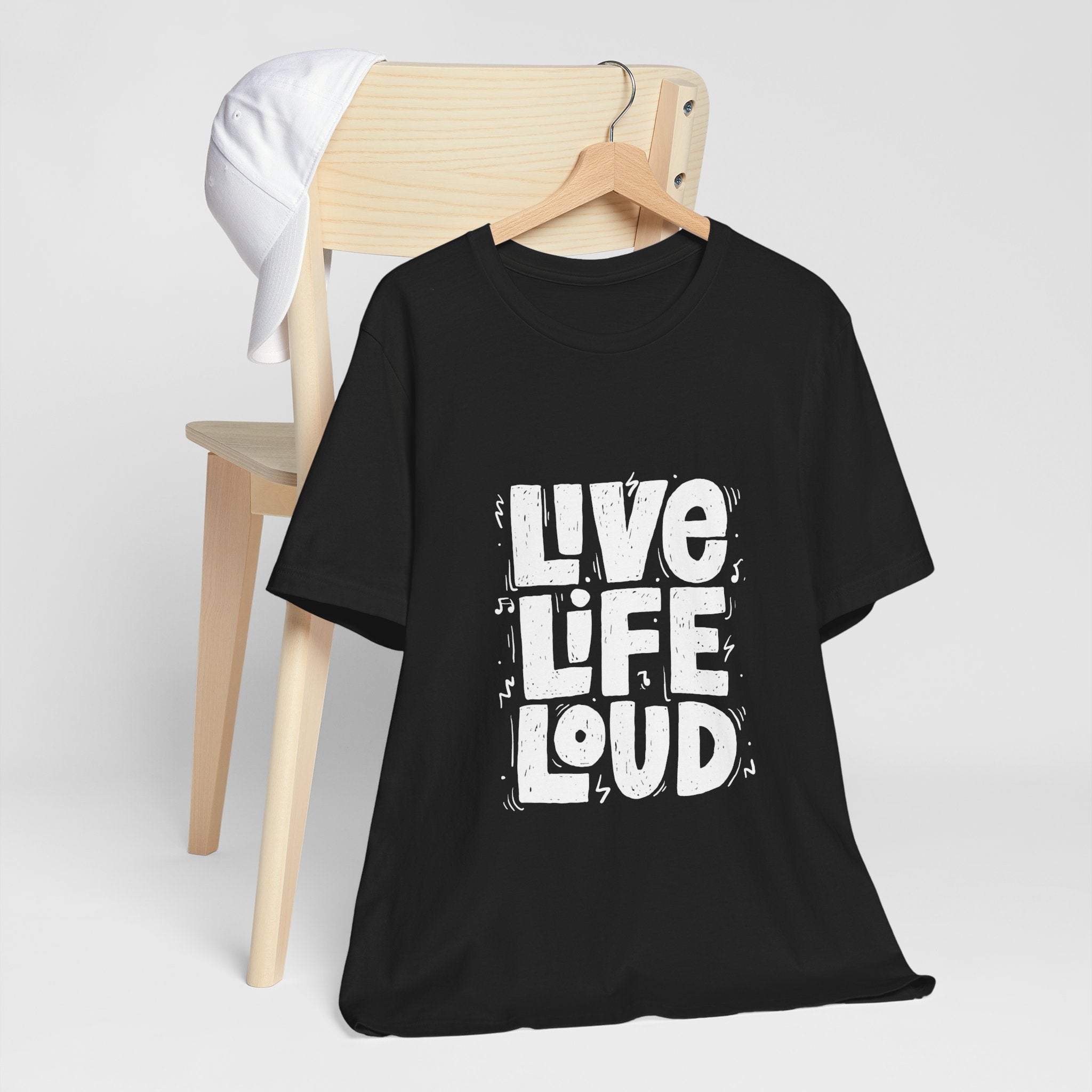 Live Life Loud Graphic Tee – Bold Inspirational Music Festival Shirt