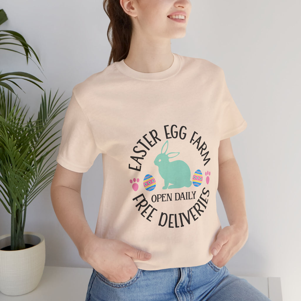Easter Egg Farm T-Shirt – "Free Deliveries" Bunny Tee