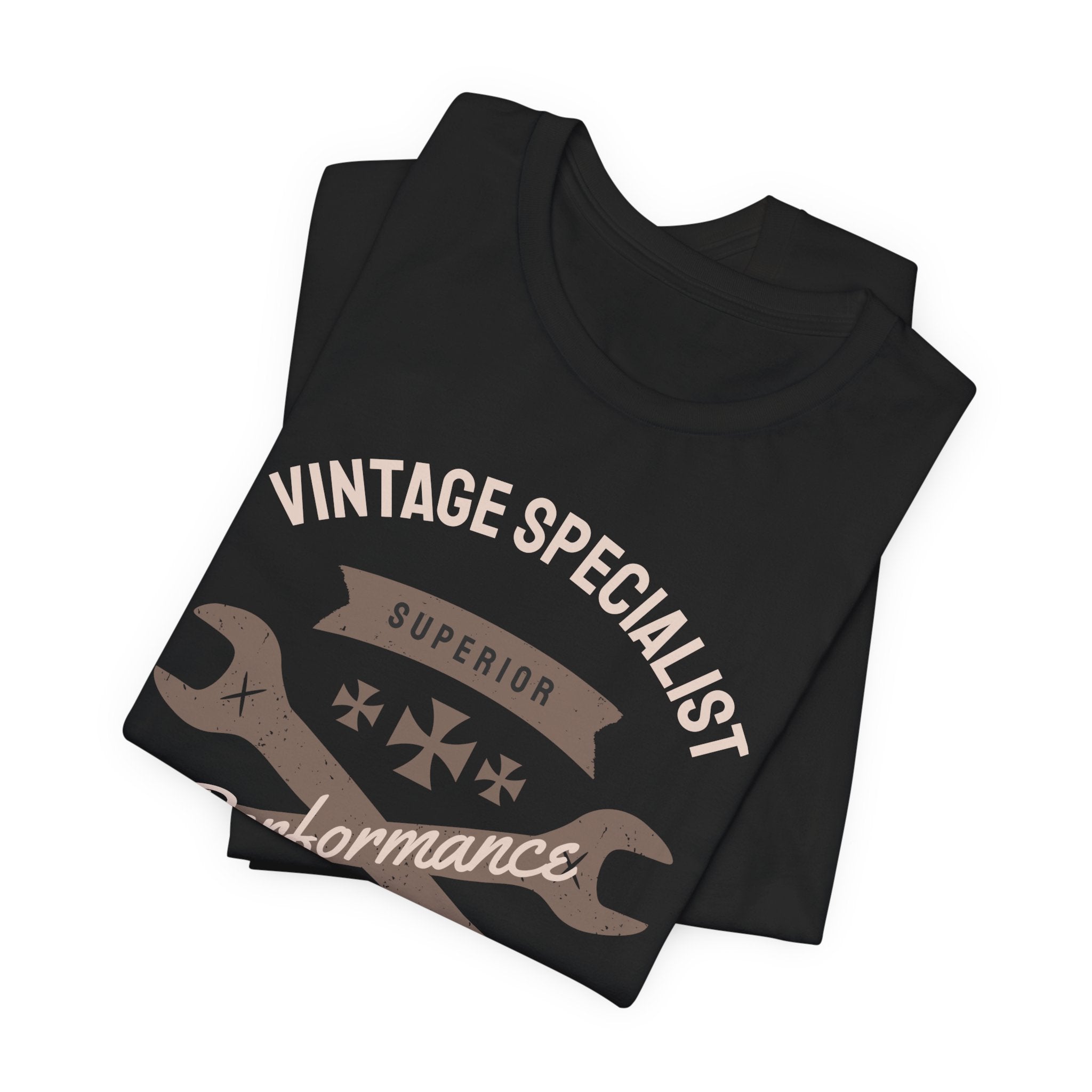 Vintage Motorcycle Mechanic Tee — "Vintage Specialist Performance"