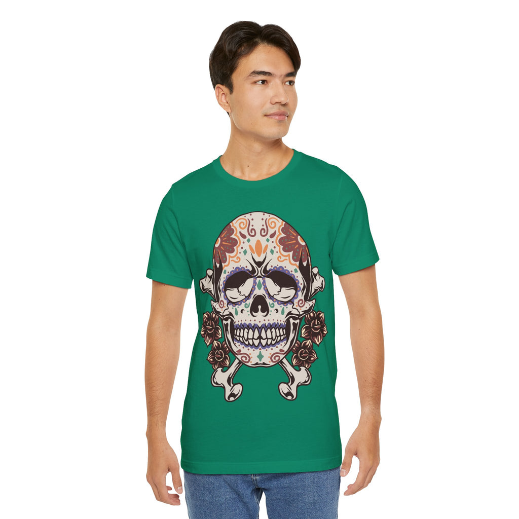 Sugar Skull Tee — Floral Day of the Dead Skull T-Shirt