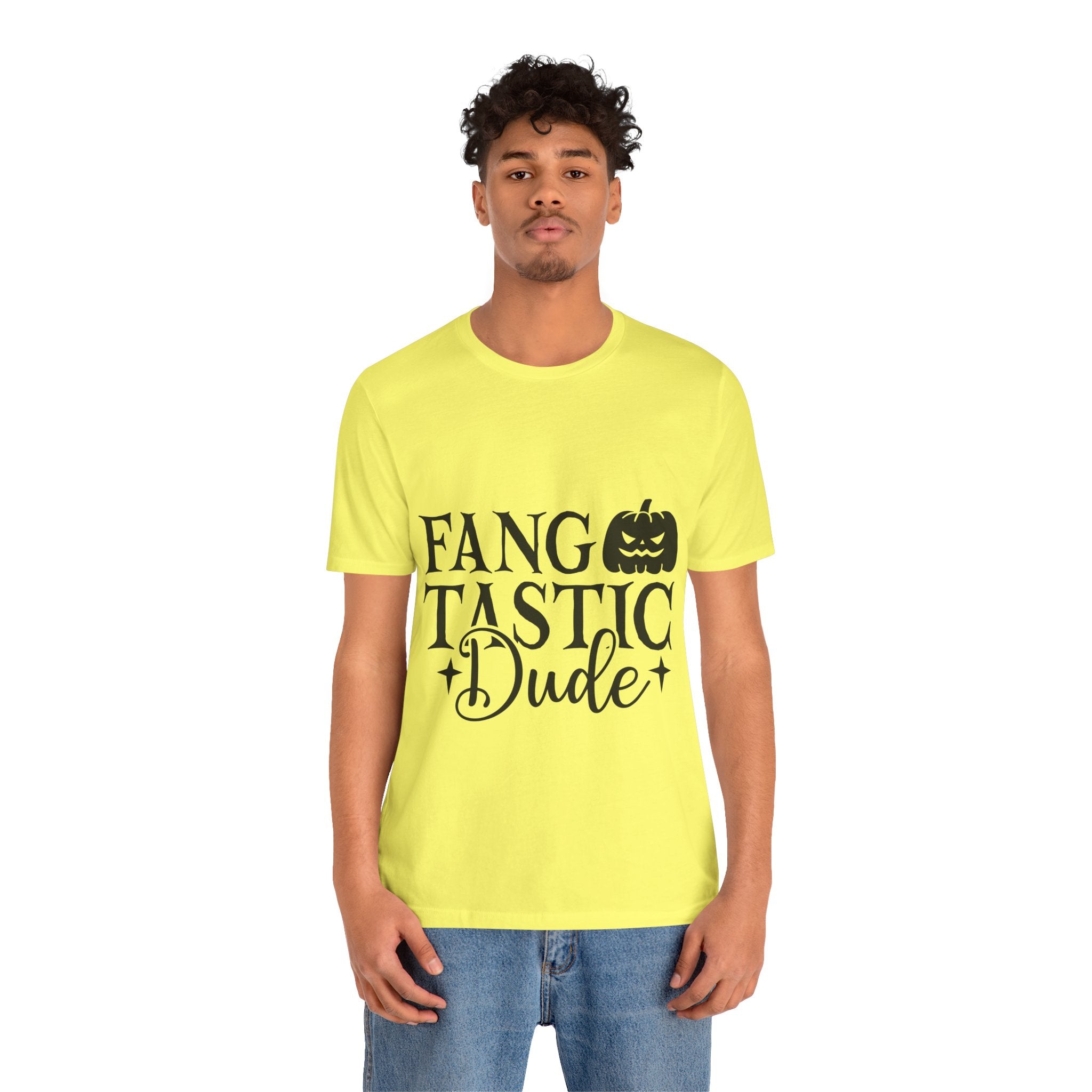 Fangtastic Dude Halloween Tee — Funny Pumpkin Vampire Graphic T-Shirt