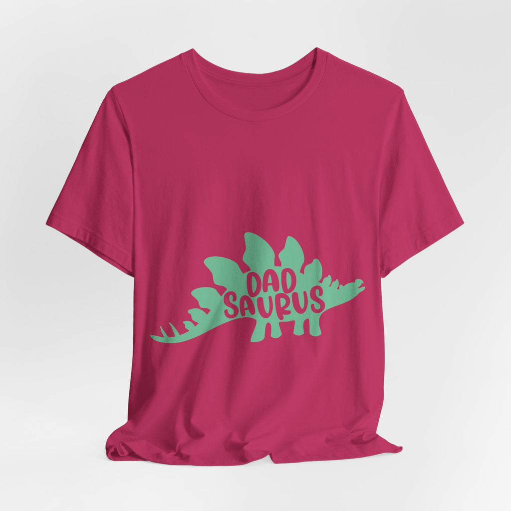 Dadsaurus T‑Shirt — 'Dadsaurus' Stegosaurus Tee for Fathers, Father’s Day Gift