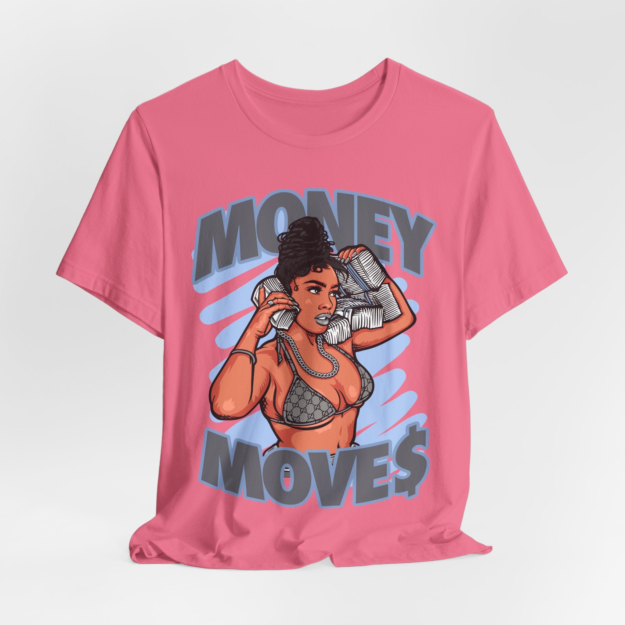 Money Moves T-Shirt — Graphic 'Money Move' Woman with Cash Tee