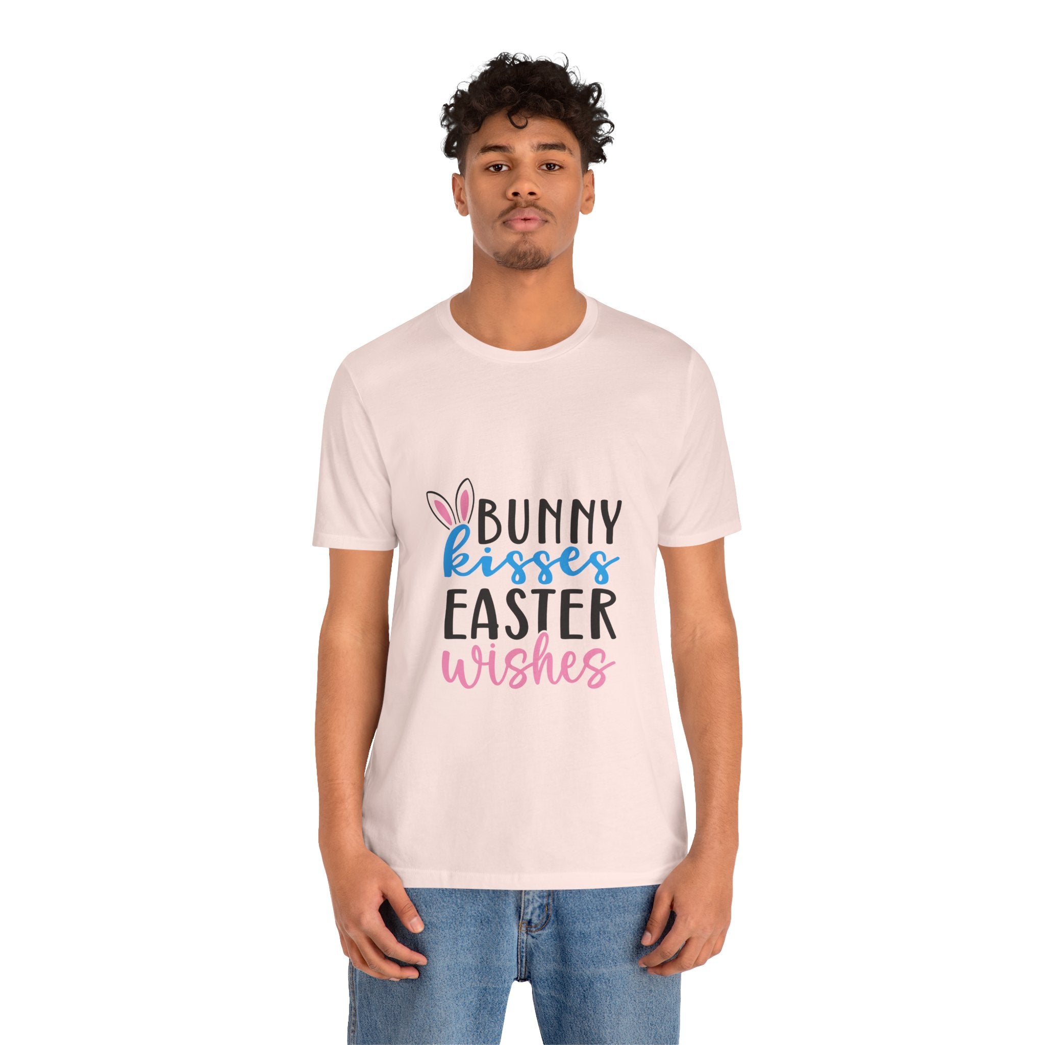 Easter Tee — "Bunny Kisses, Easter Wishes" Graphic Shirt