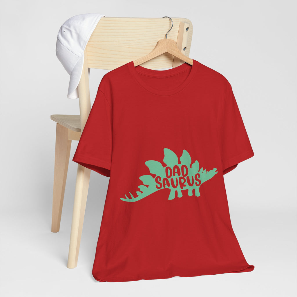 Dadsaurus T‑Shirt — 'Dadsaurus' Stegosaurus Tee for Fathers, Father’s Day Gift