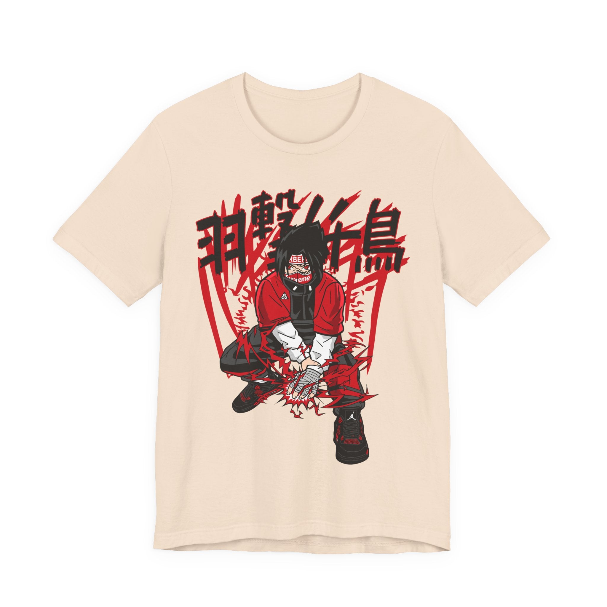 Anime Streetwear Tee — Red Samurai Graphic