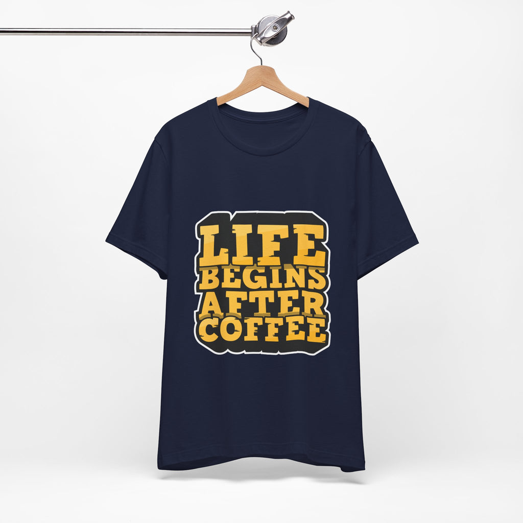 Coffee T-Shirt — "Life Begins After Coffee" Retro Graphic Tee