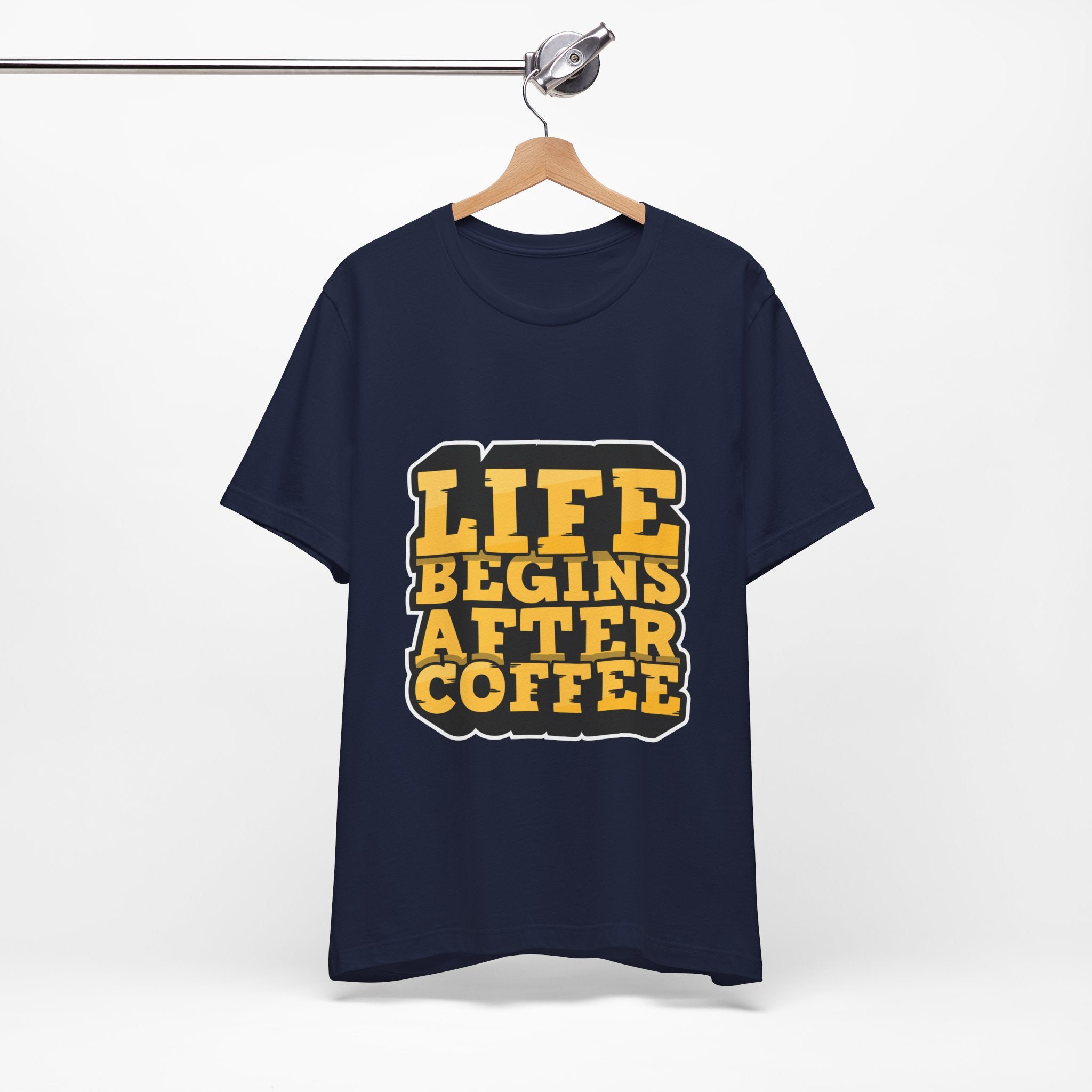 Coffee T-Shirt — "Life Begins After Coffee" Retro Graphic Tee