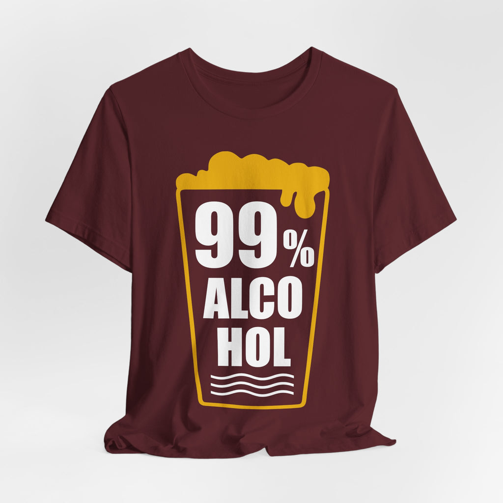 99% Alcohol Beer Glass Graphic Tee