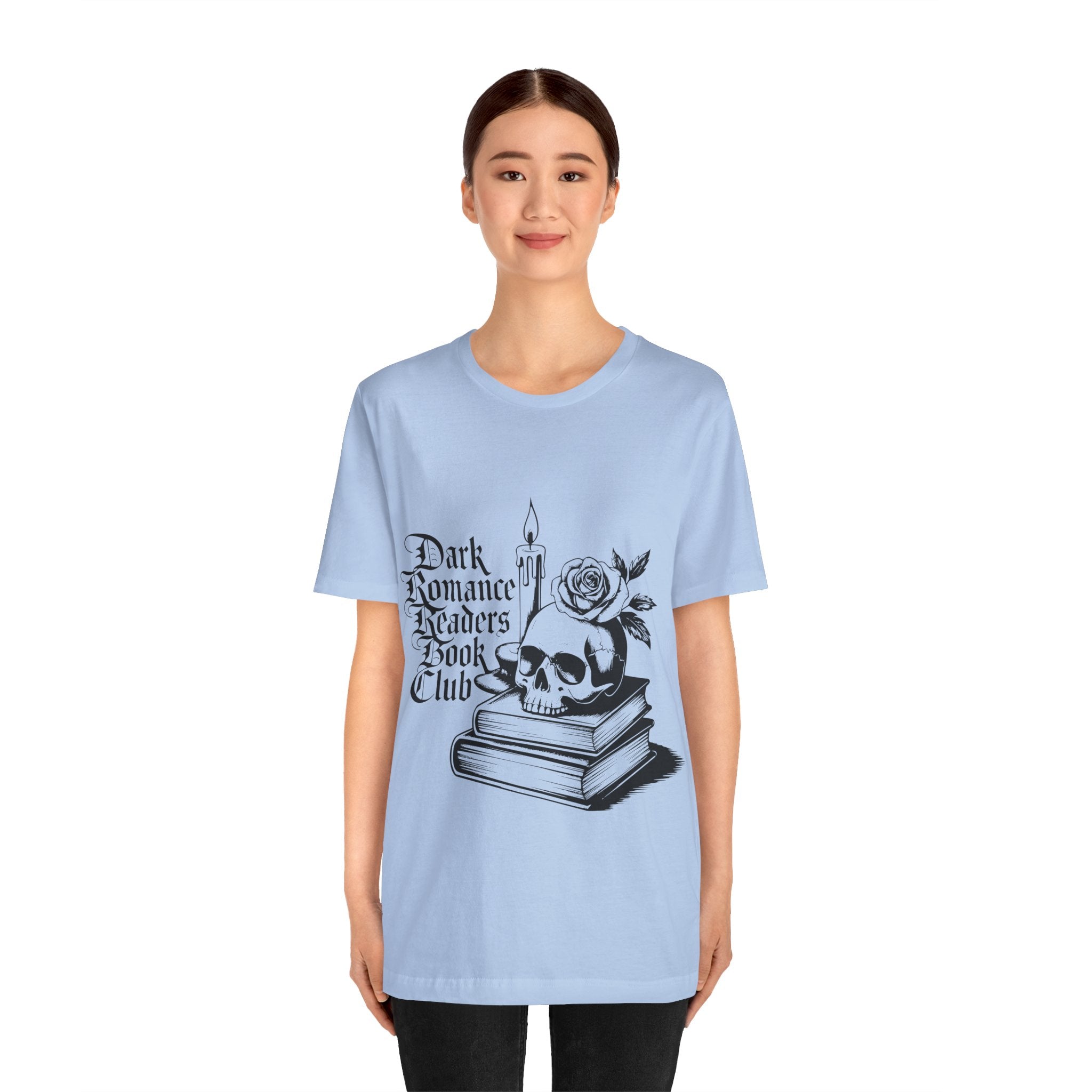 Dark Romance Readers Book Club Tee — Gothic Skull & Rose Booklover Shirt