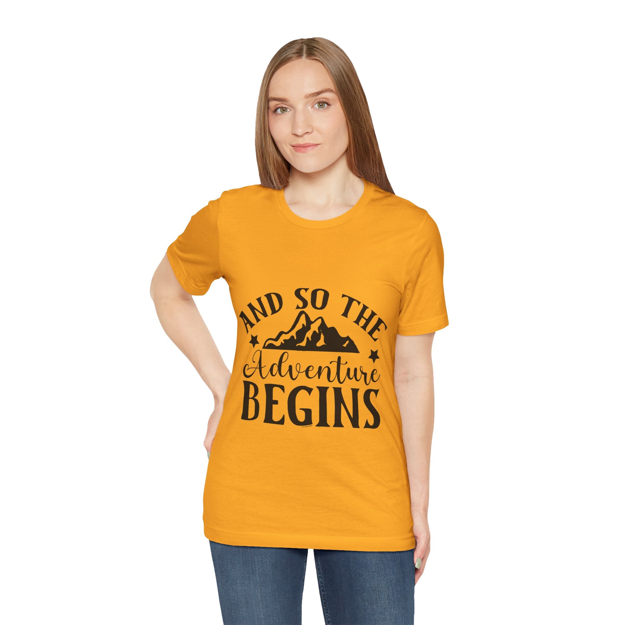 Adventure Begins T-Shirt — "And So The Adventure Begins" Mountain Tee