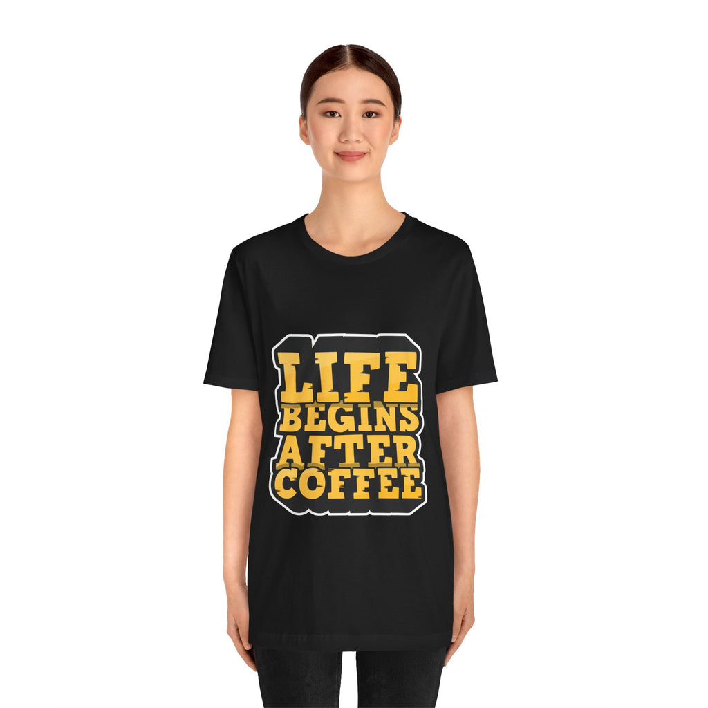 Coffee T-Shirt — "Life Begins After Coffee" Retro Graphic Tee