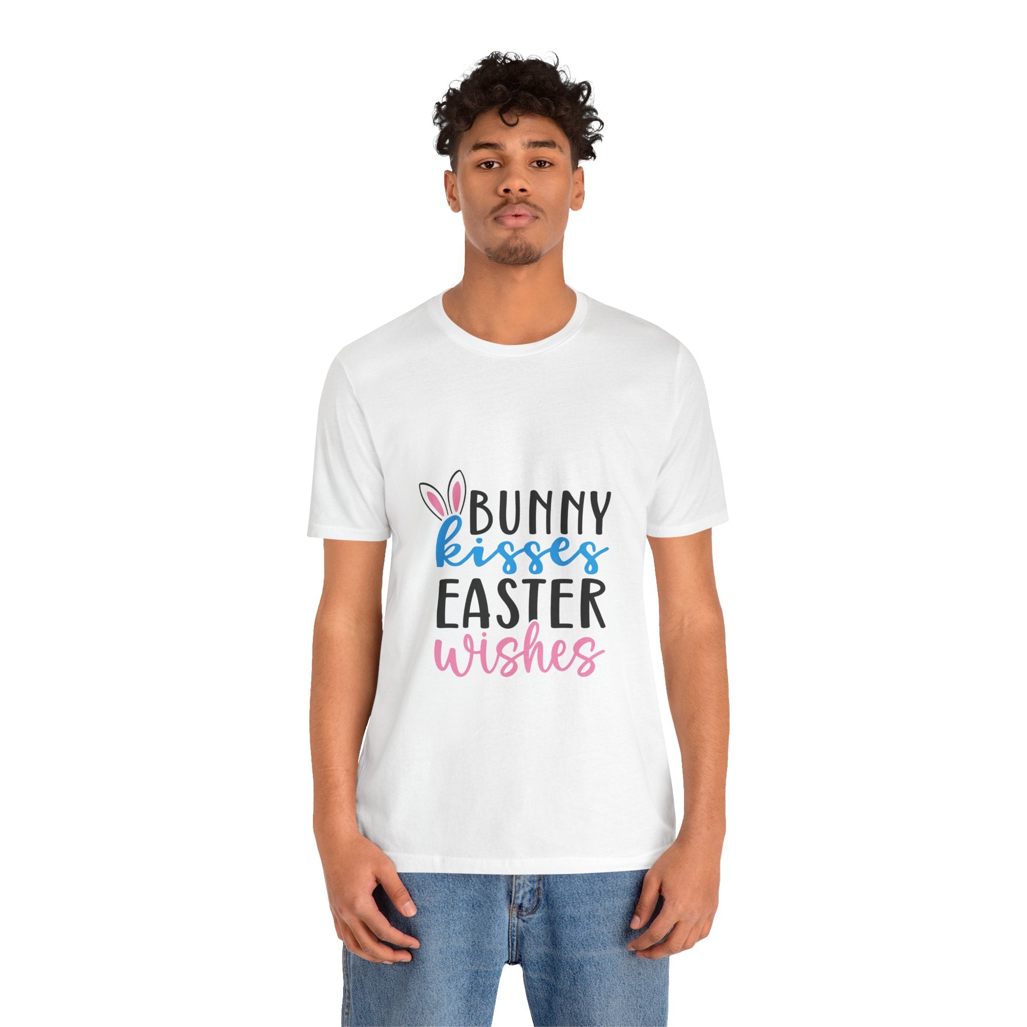 Easter Tee — "Bunny Kisses, Easter Wishes" Graphic Shirt