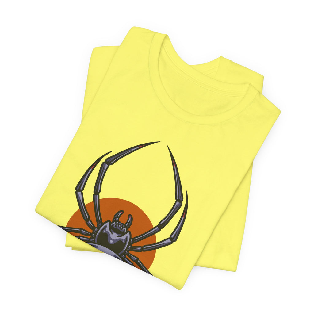 8-Ball Spider Graphic Tee — Pool Player & Halloween Spider T-Shirt