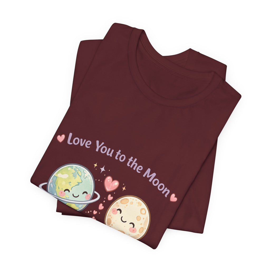 Love You to the Moon T-Shirt — Cute Planet & Moon Couple Tee