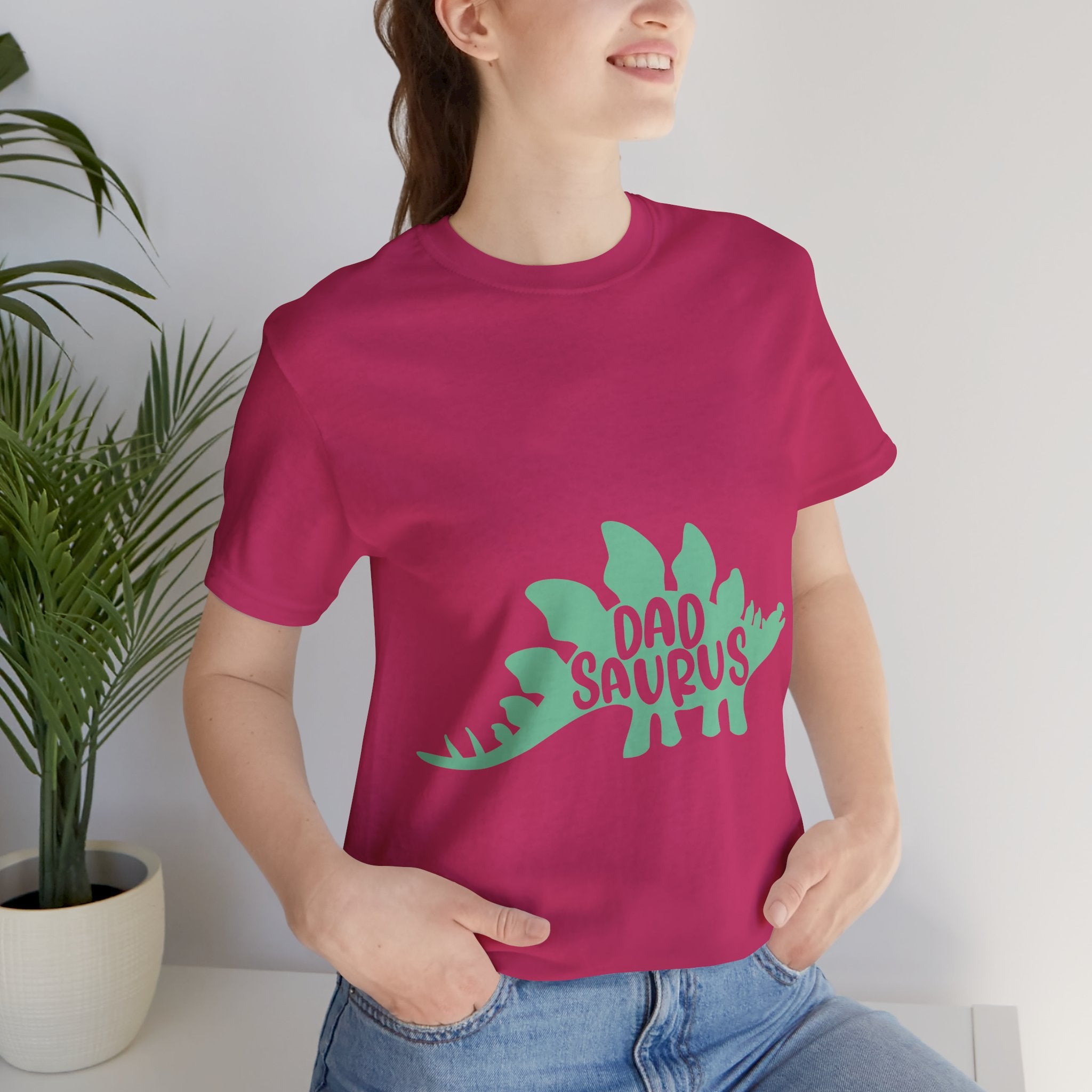 Dadsaurus T‑Shirt — 'Dadsaurus' Stegosaurus Tee for Fathers, Father’s Day Gift