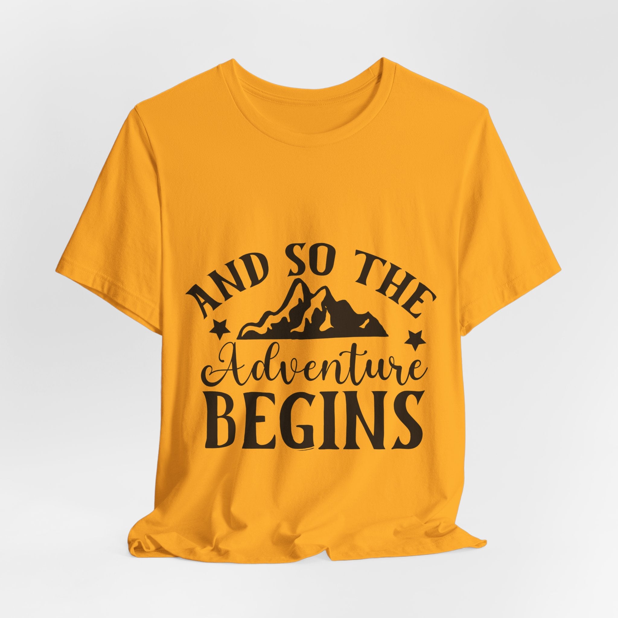 Adventure Begins T-Shirt — "And So The Adventure Begins" Mountain Tee