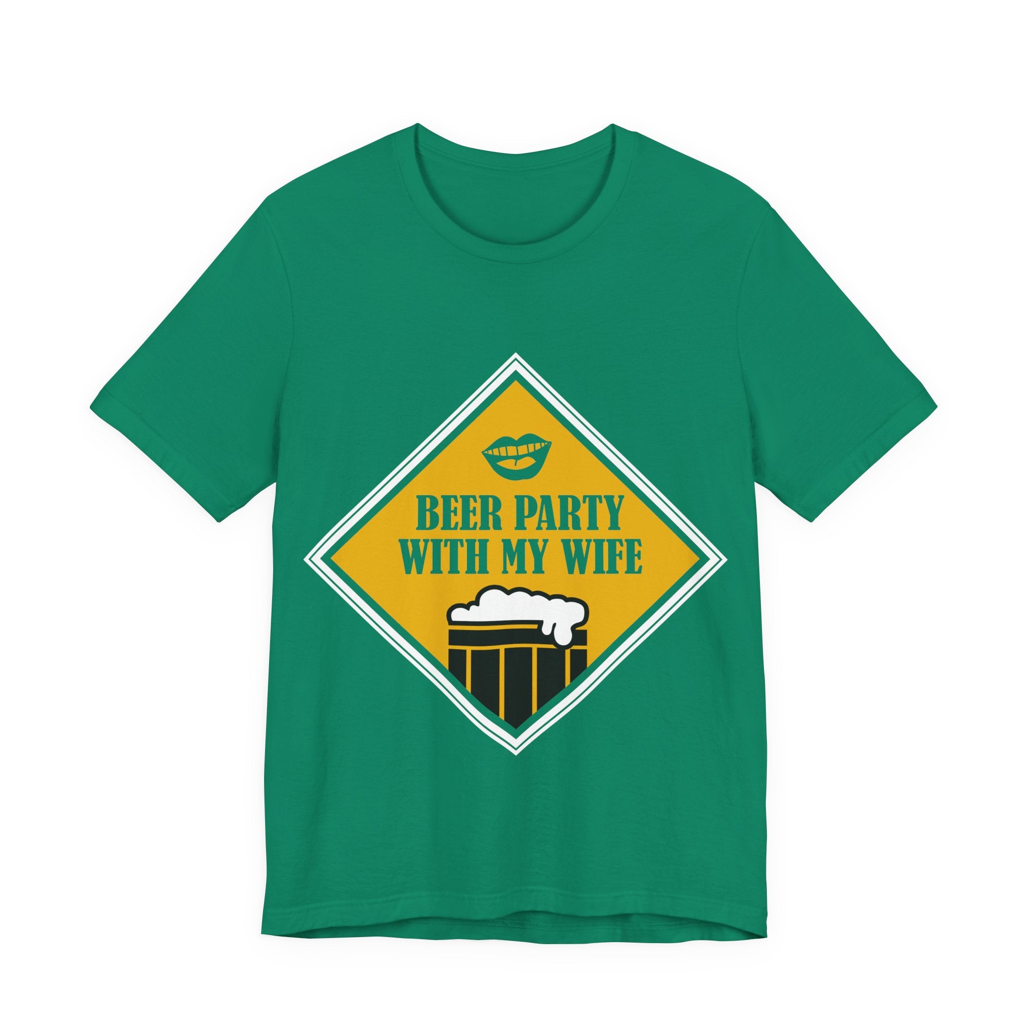 Beer Party With My Wife T-Shirt — Funny Couples Beer Tee
