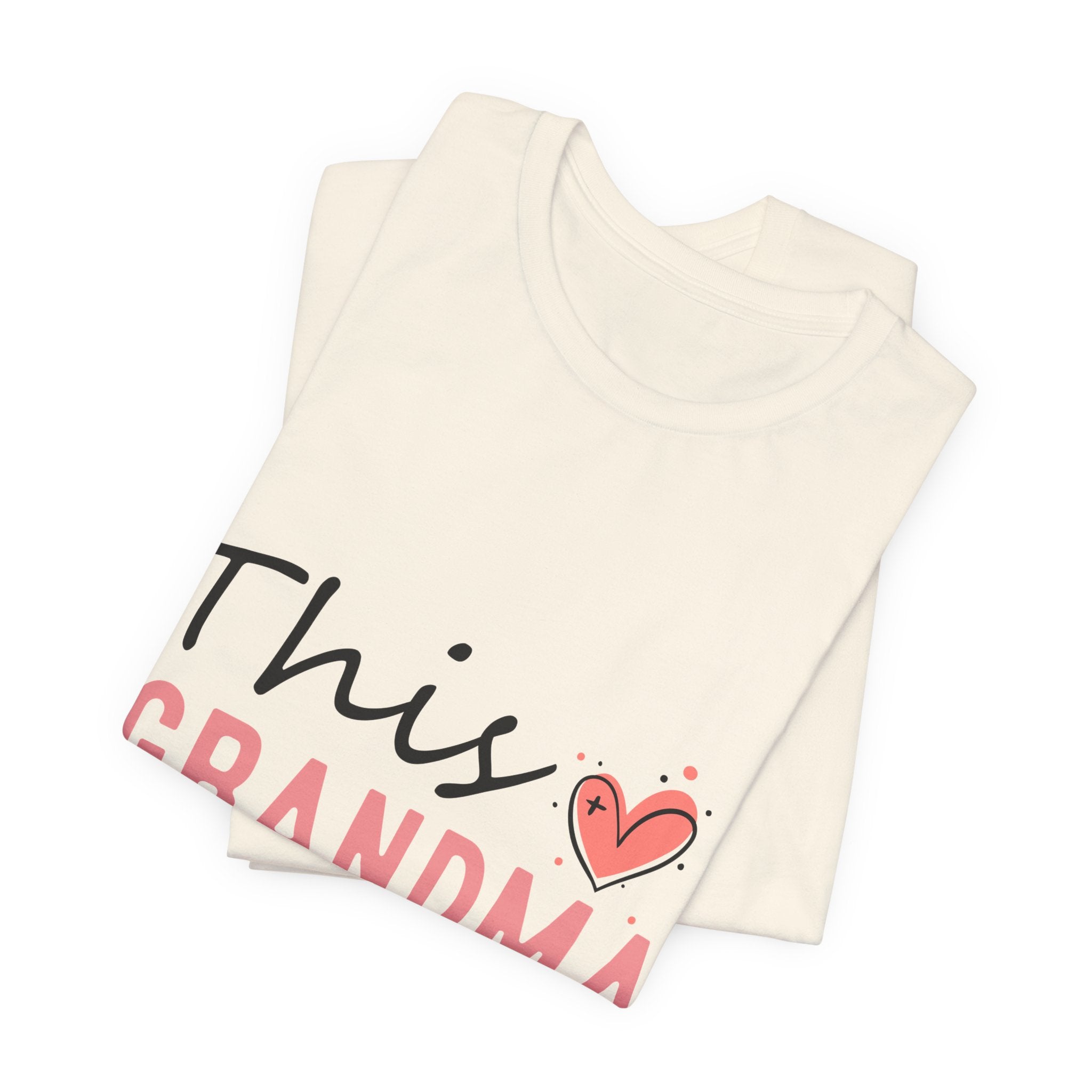 Grandma Heart On Her Sleeve T-Shirt — "This Grandma Wears Her Heart On Her Sleeve" Mother's Day Gift