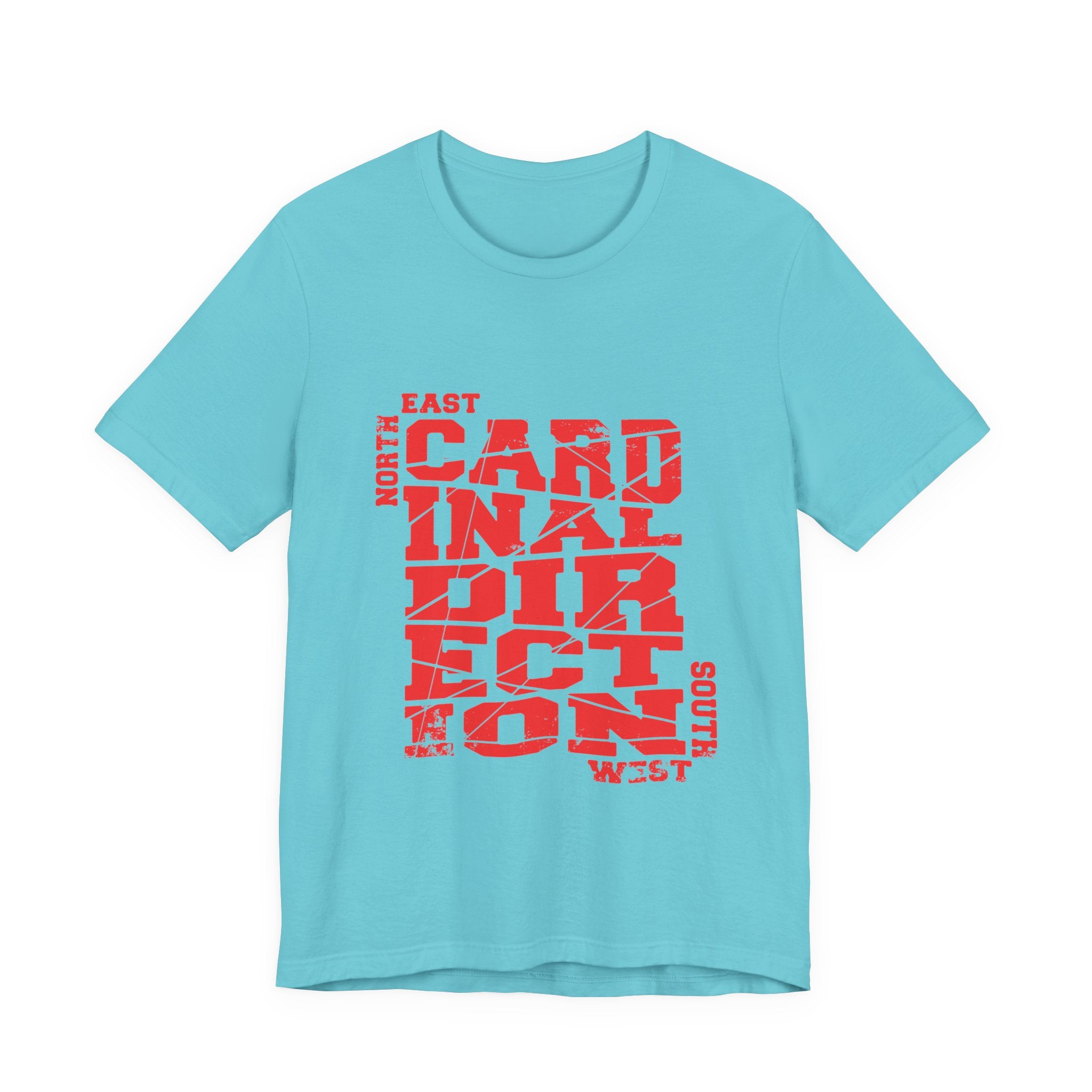 Cardinal Direction Tee — Compass Typography T‑Shirt (North East South West)