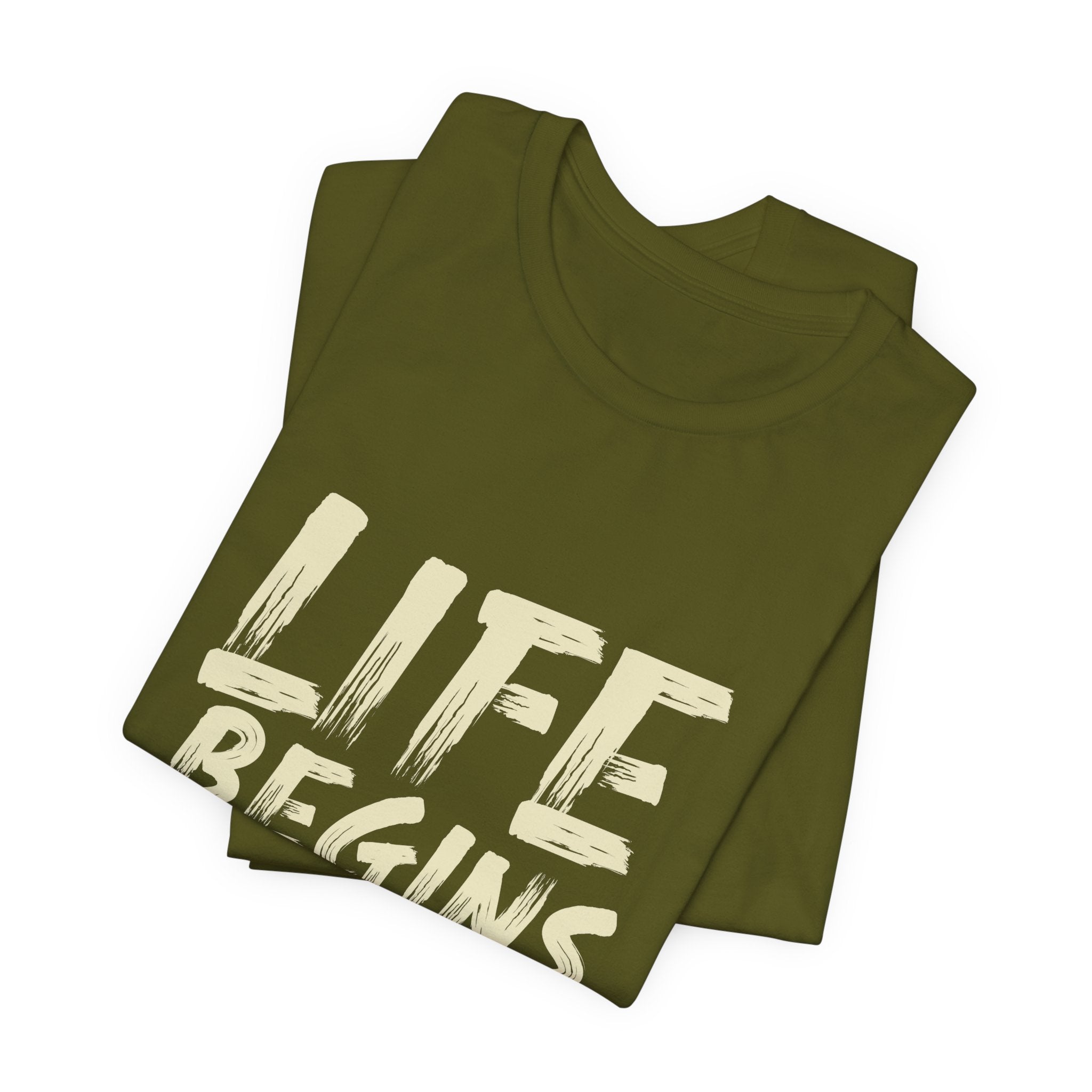 Coffee T-Shirt — "Life Begins After Coffee" Graphic Tee