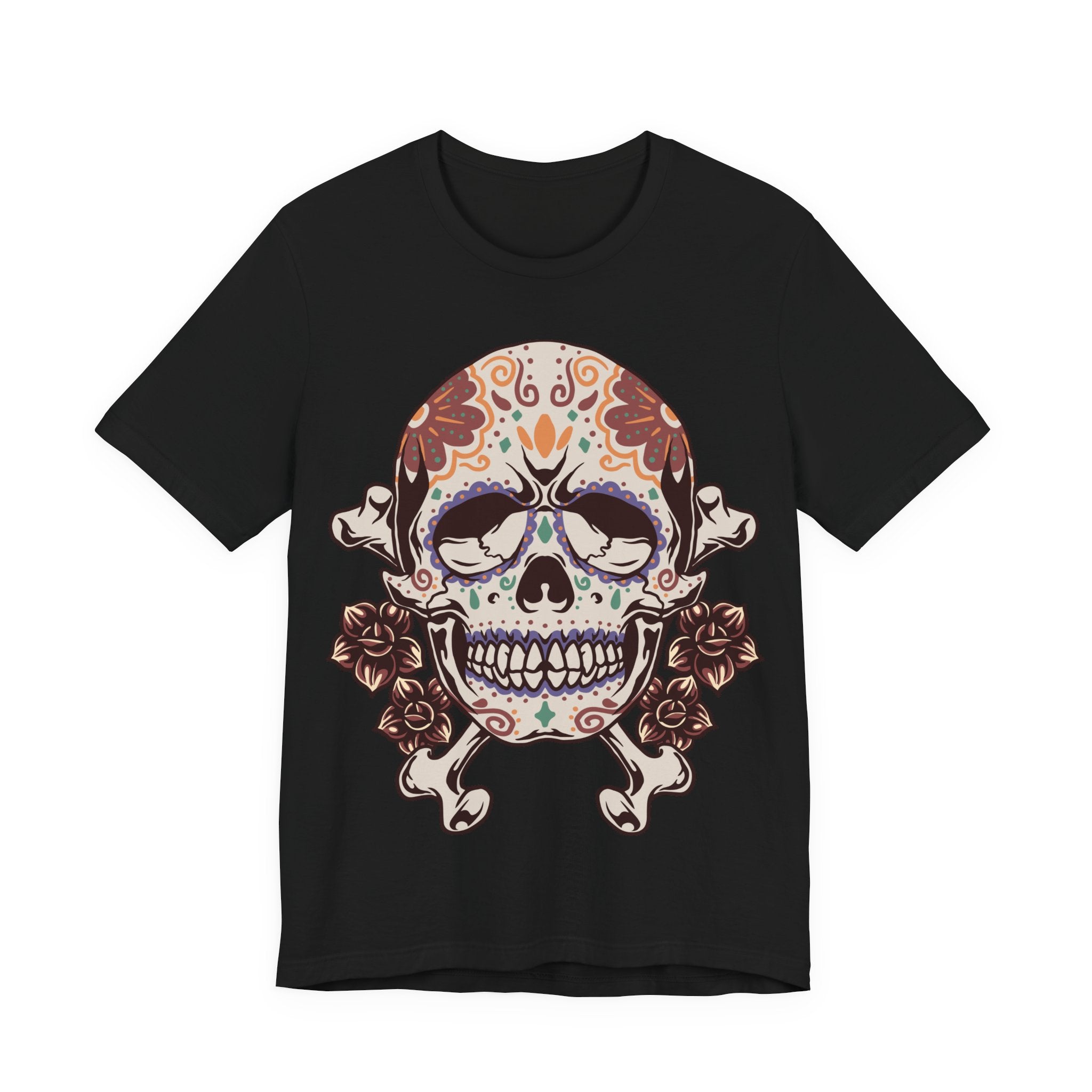 Sugar Skull Tee — Floral Day of the Dead Skull T-Shirt