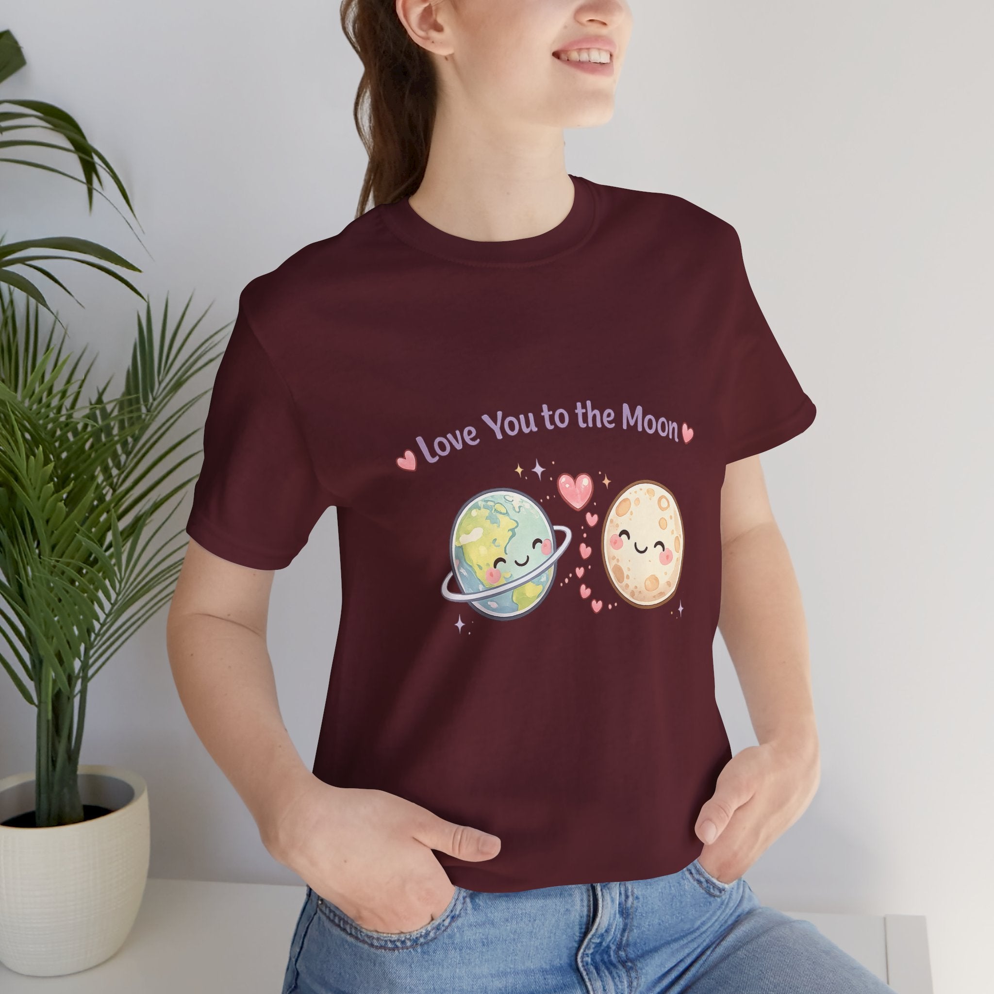 Love You to the Moon T-Shirt — Cute Planet & Moon Couple Tee