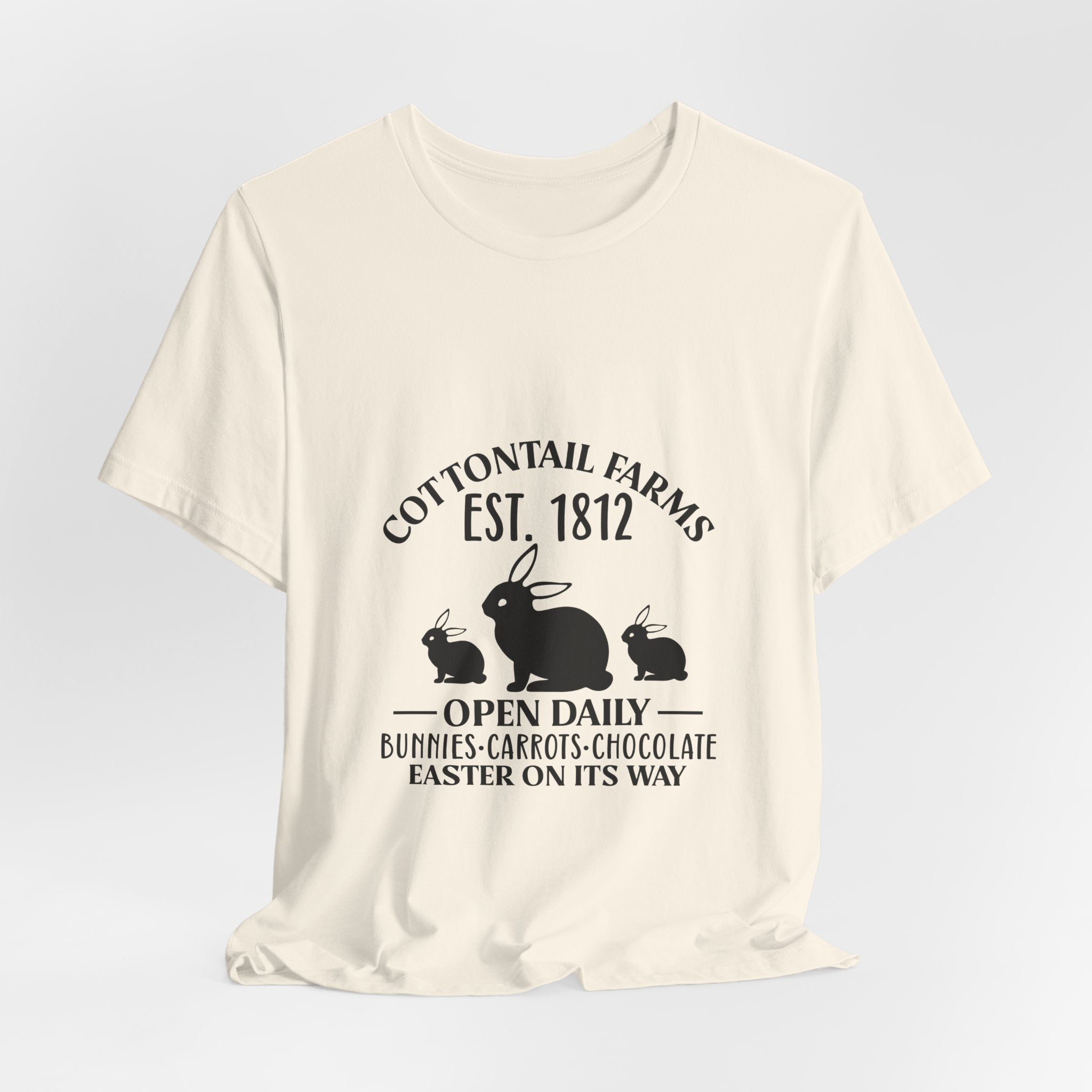 Easter Bunny Farm T-Shirt — "Cottontail Farms Est. 1812" Vintage Easter Tee