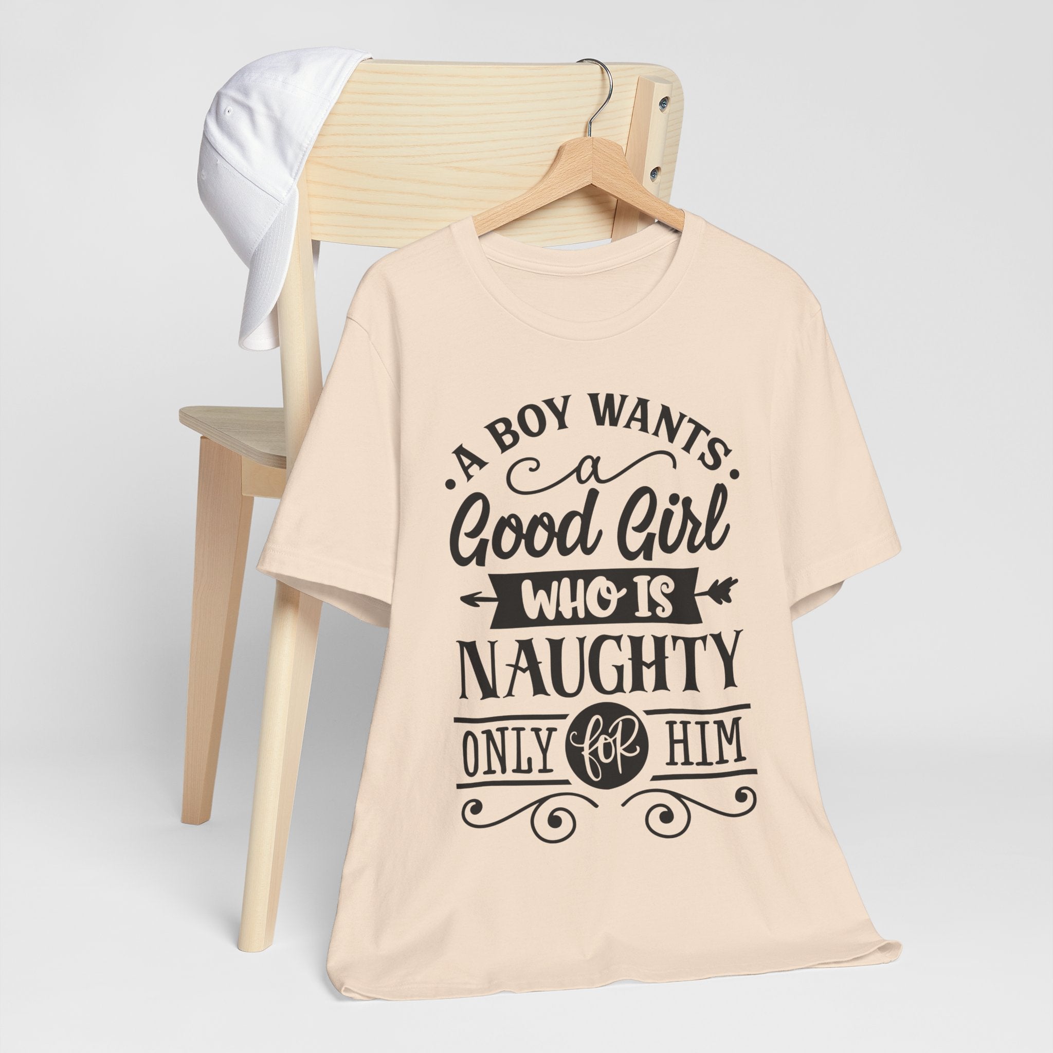 Good Girl Who Is Naughty Tee — Funny Romantic Graphic T‑Shirt