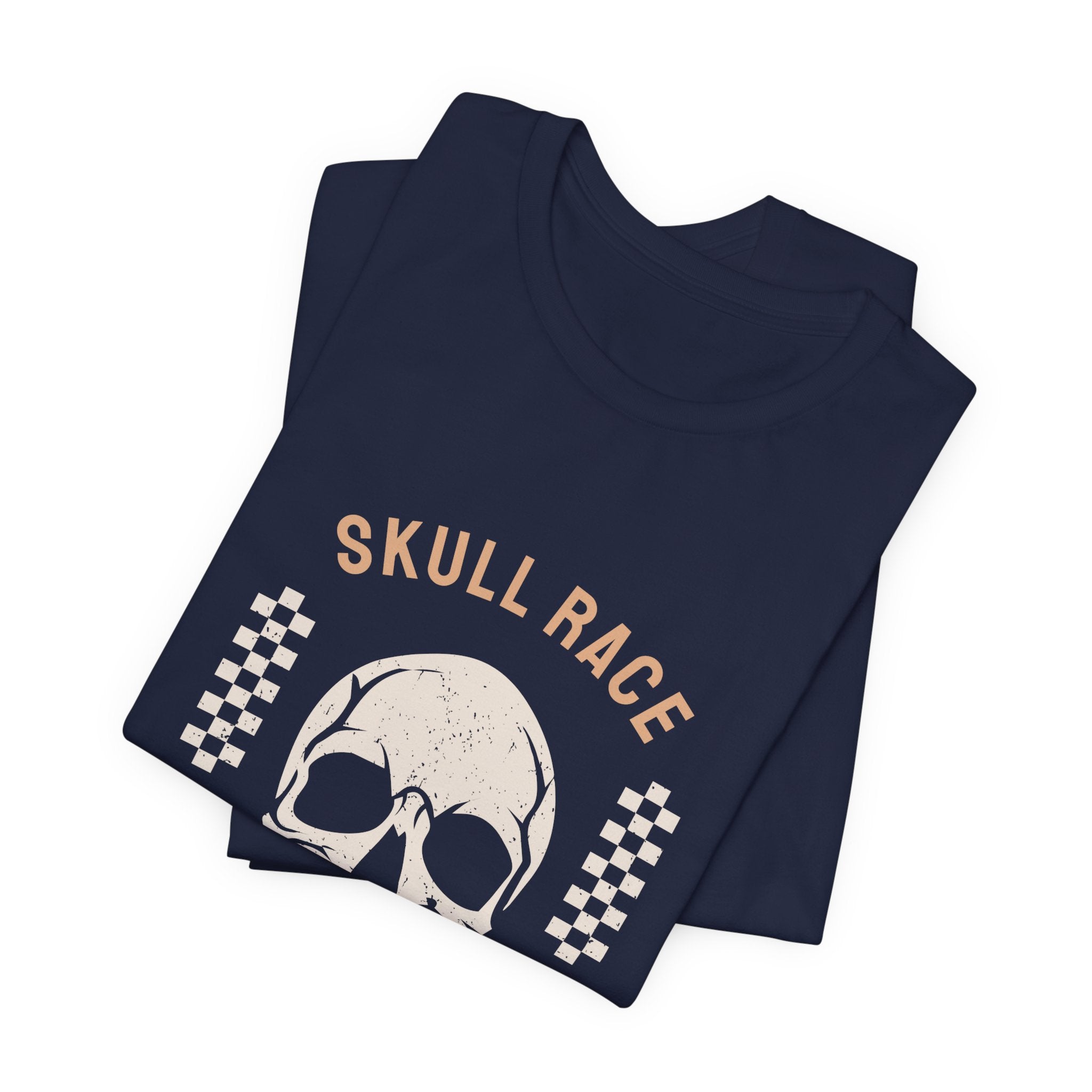 Skull Race Motorcycle Tee — Ride Fast Experience Graphic Shirt