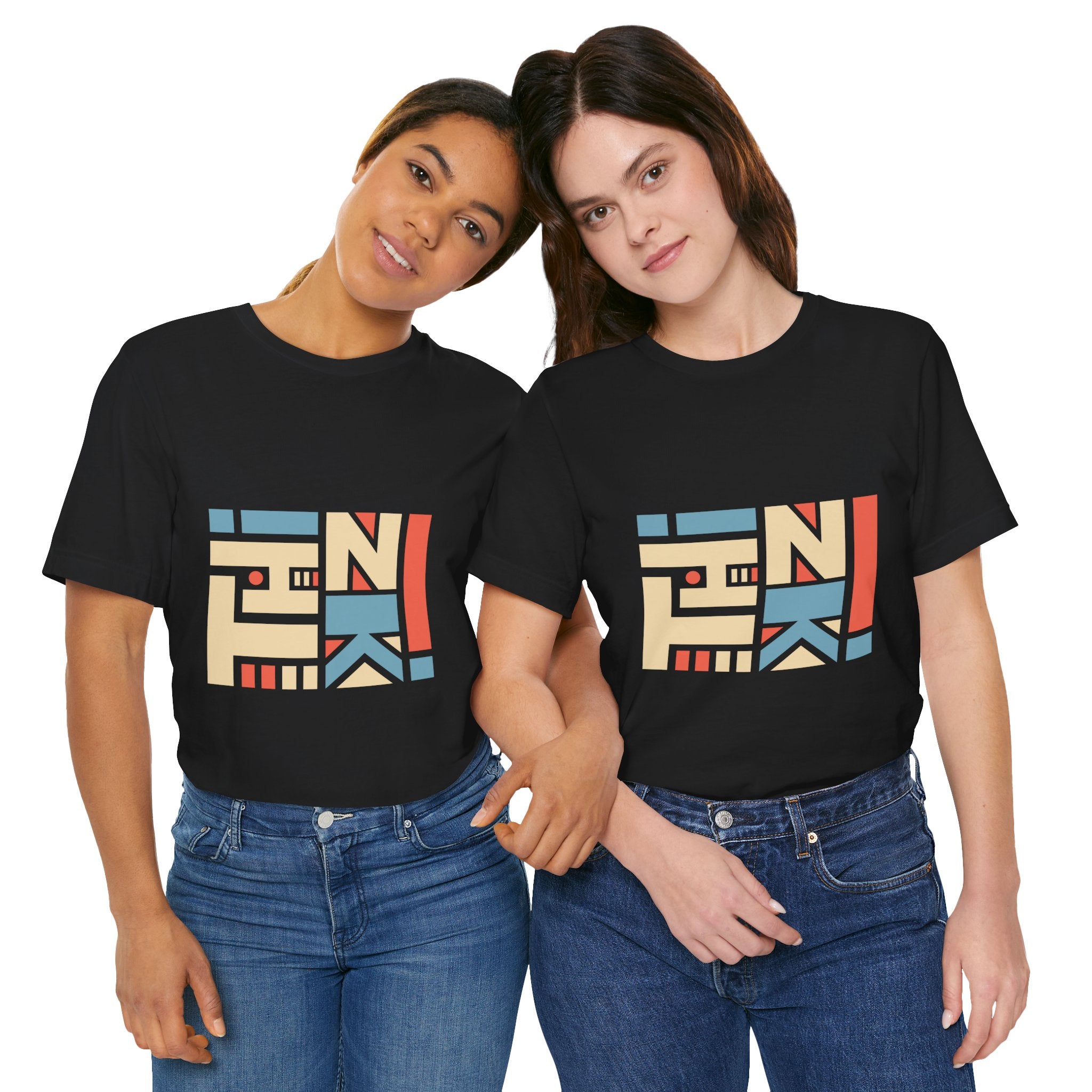 Geometric Retro Block Tee