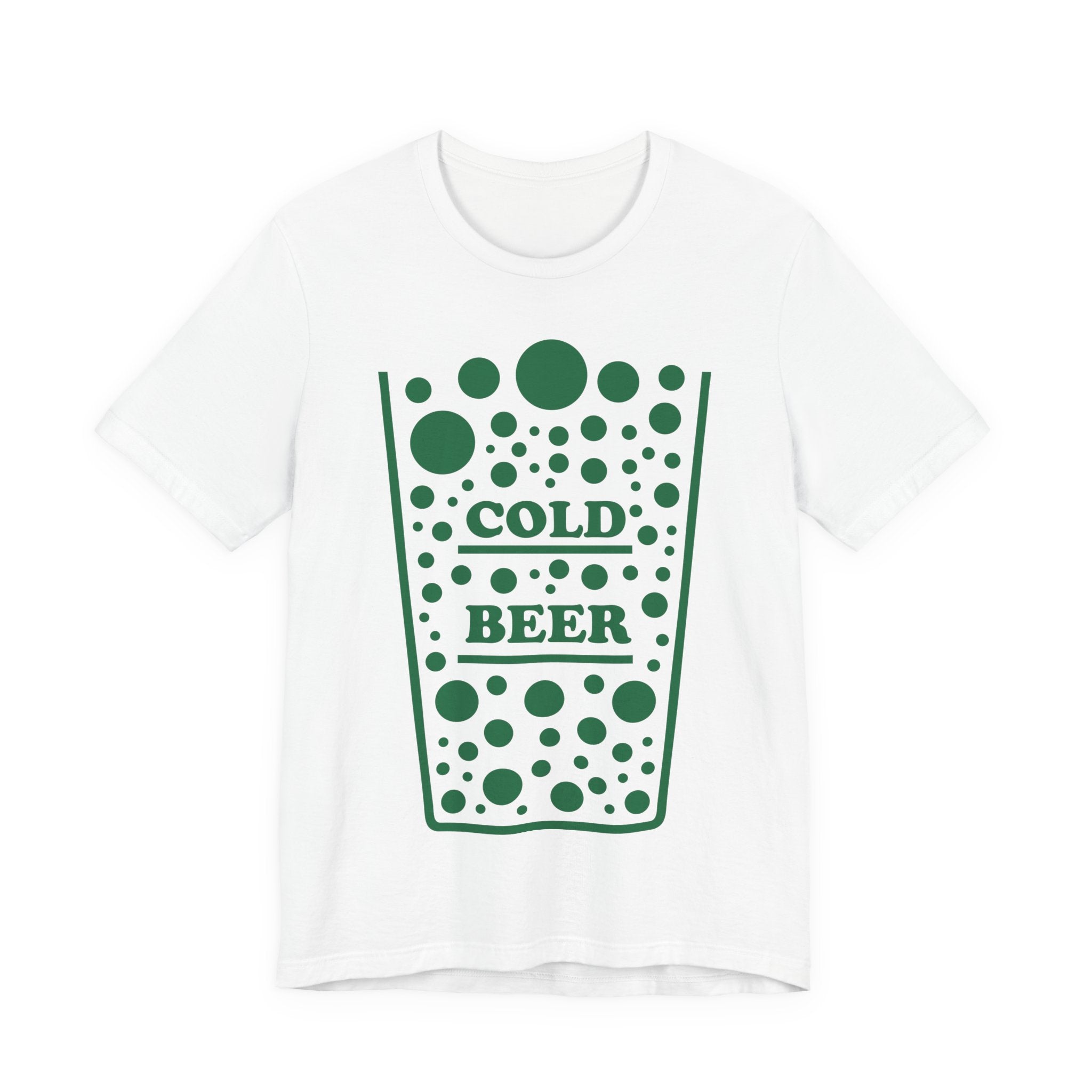 Cold Beer Glass T-Shirt – Retro Bubbly Beer Graphic Tee