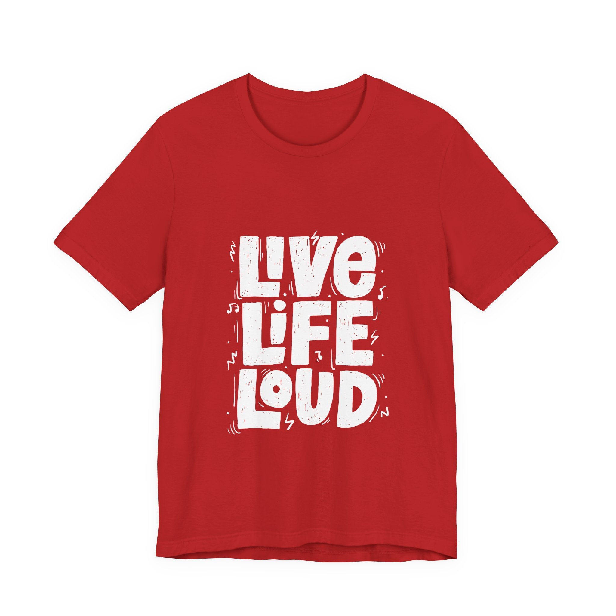 Live Life Loud Graphic Tee – Bold Inspirational Music Festival Shirt