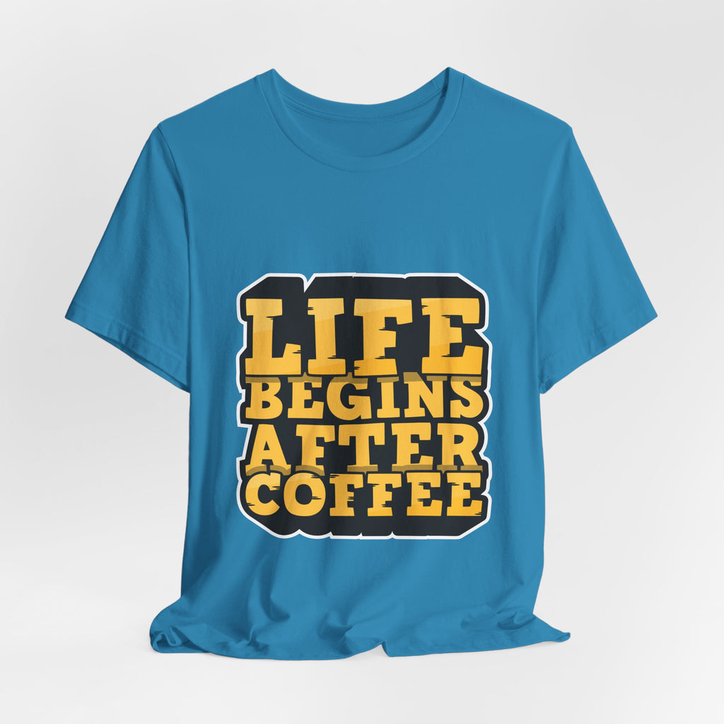 Coffee T-Shirt — "Life Begins After Coffee" Retro Graphic Tee