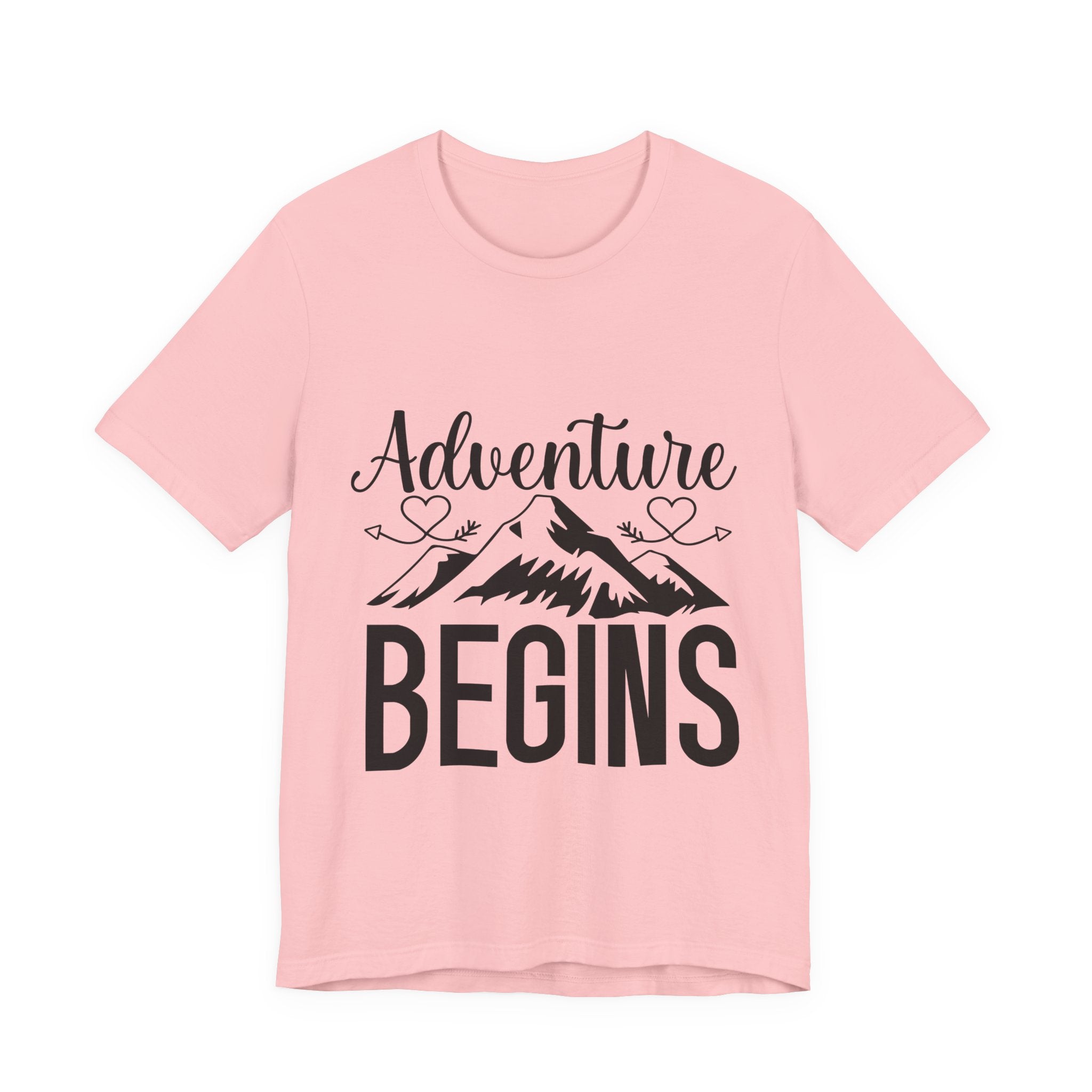 Adventure Begins Tee — Mountain Travel Graphic T-Shirt