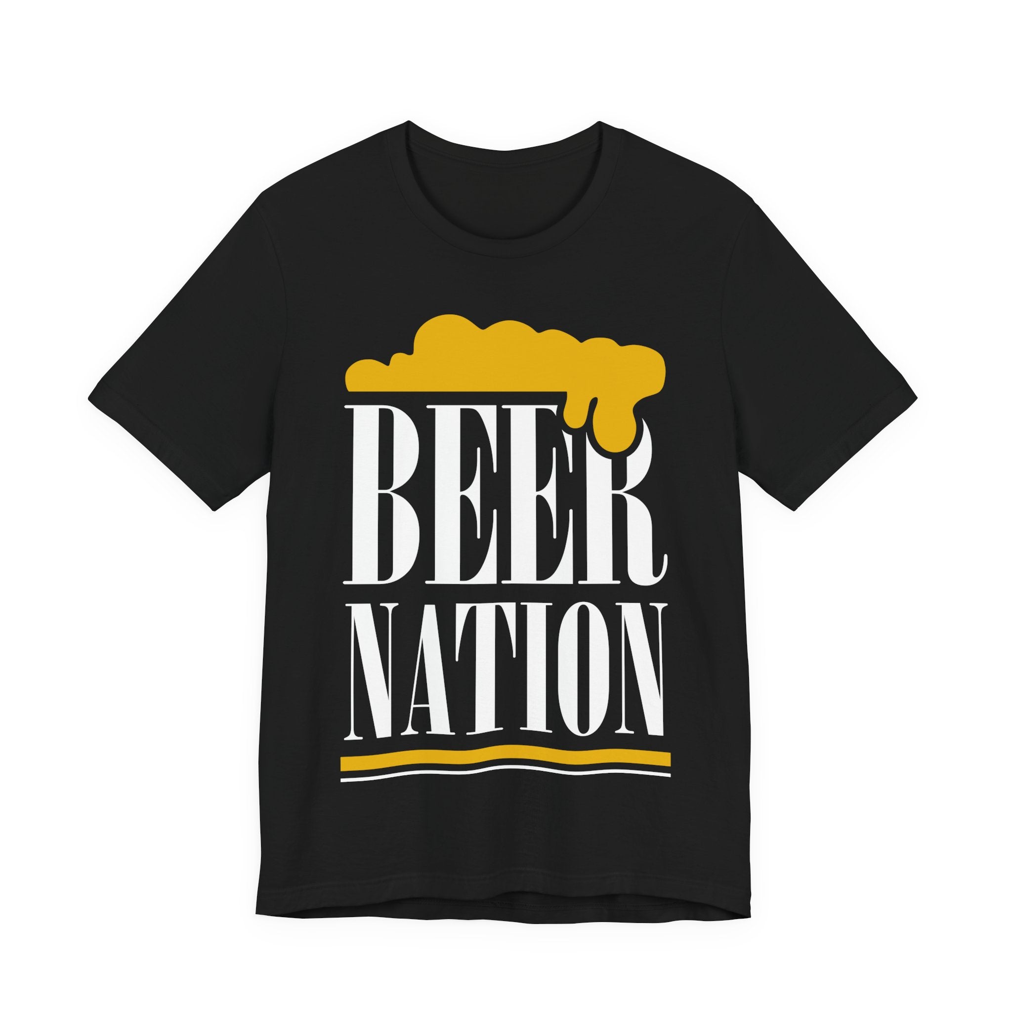 Beer Nation T-Shirt — Graphic Beer Foam Design for Brewers & Beer Lovers