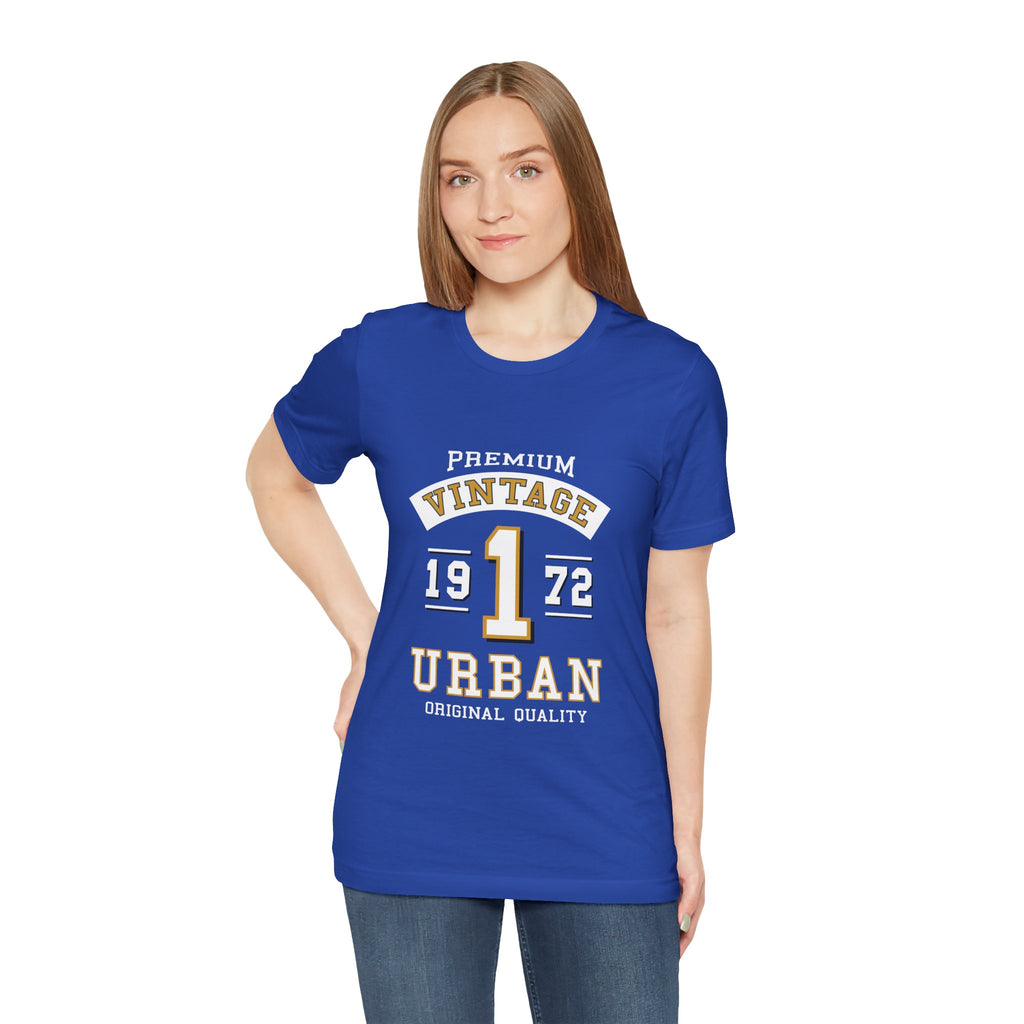 Vintage 1972 Urban Tee — Premium Retro Number 1 Graphic T-Shirt