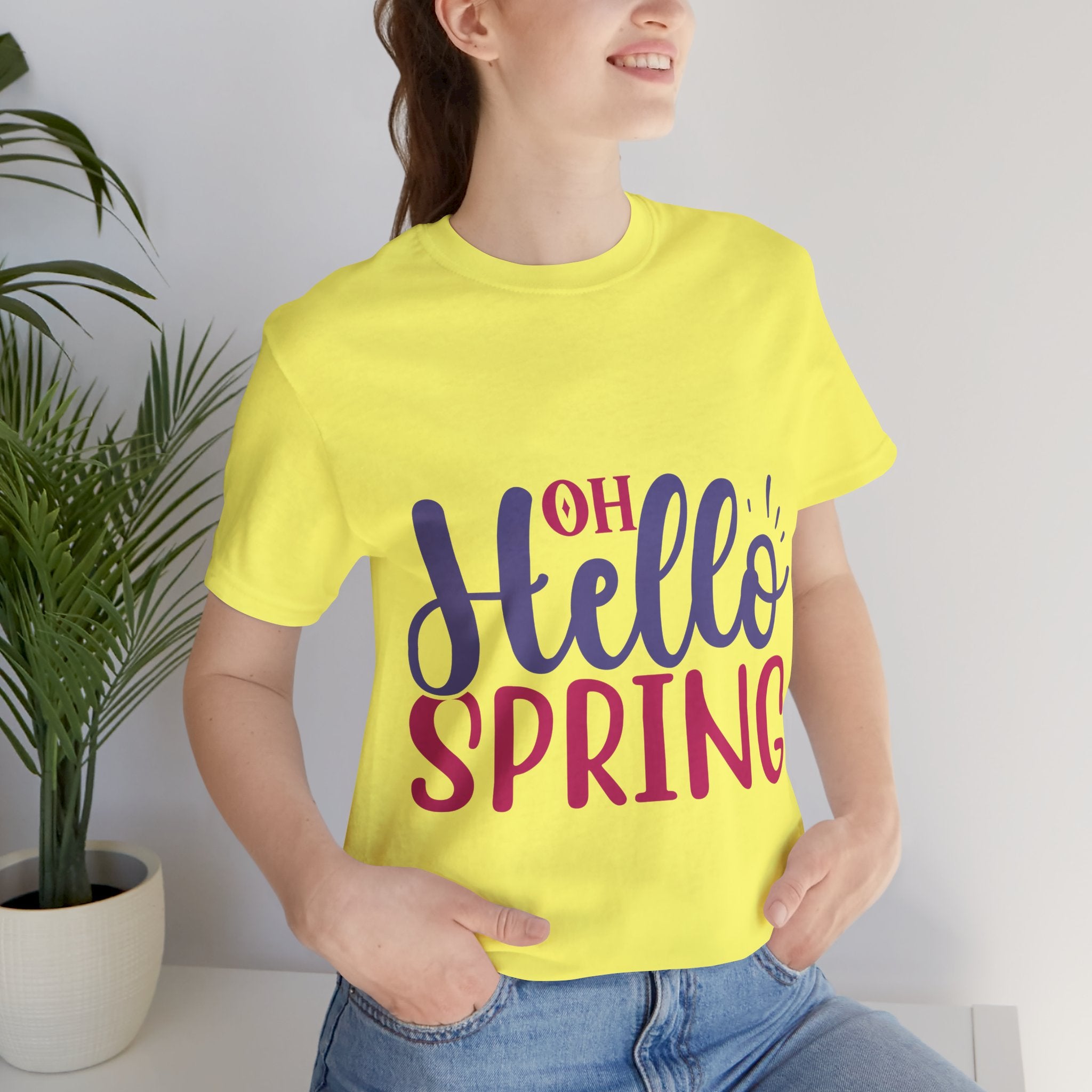 Hello Spring T-Shirt – "Oh Hello Spring" Colorful Graphic Tee for Springtime