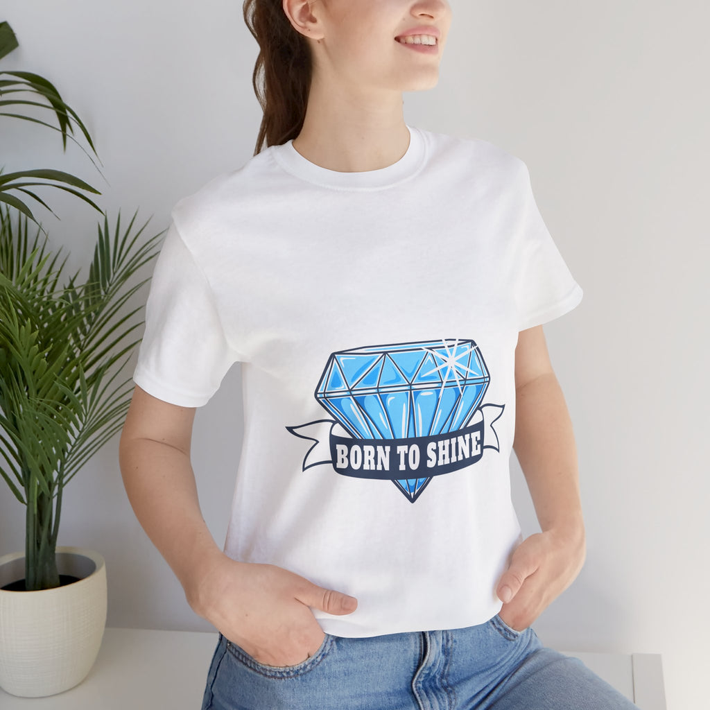Born to Shine Diamond Graphic Tee — Inspirational Casual T‑Shirt