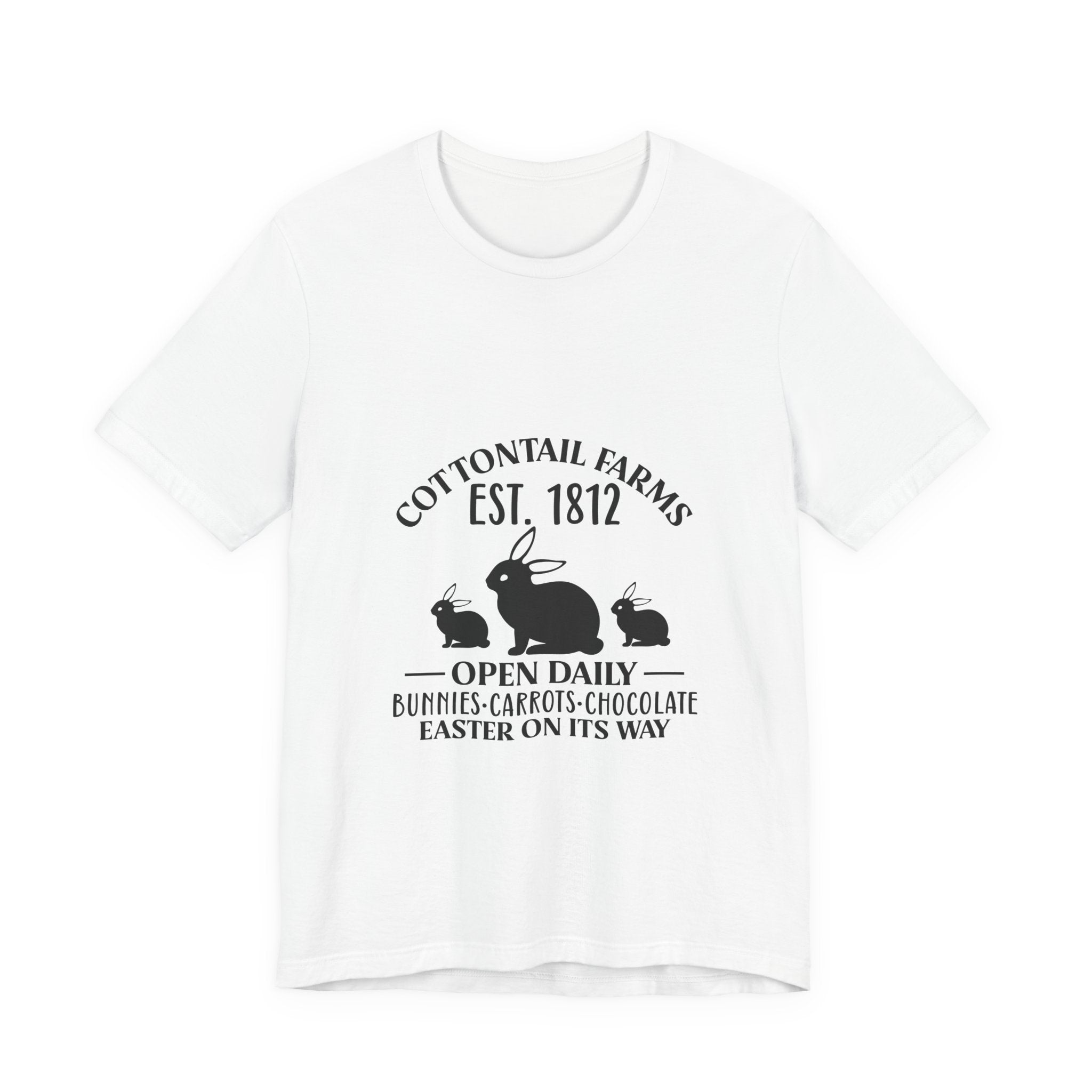Easter Bunny Farm T-Shirt — "Cottontail Farms Est. 1812" Vintage Easter Tee