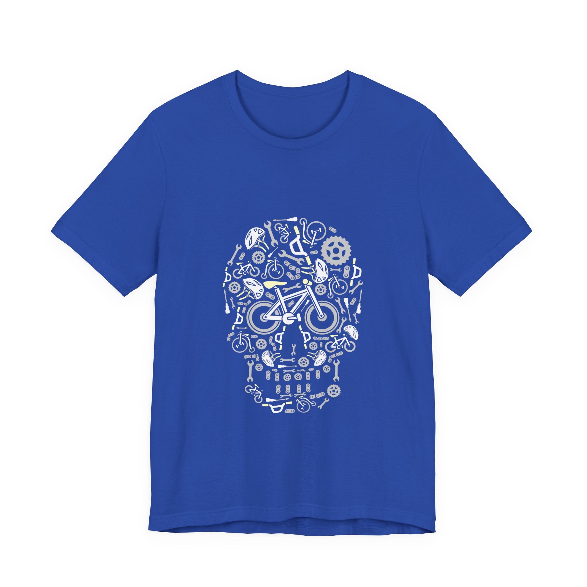 Bicycle Parts Skull T-Shirt — Cyclist Skeleton Graphic Tee