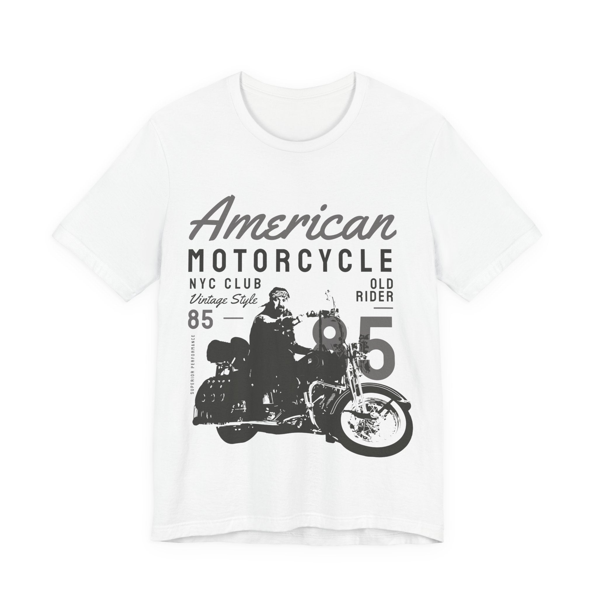 American Motorcycle Vintage Tee — Retro Biker Graphic Shirt