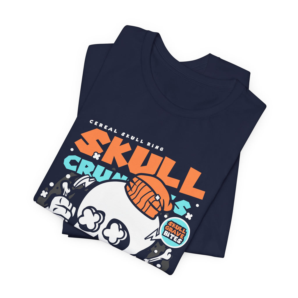 Skull Crunch Cereal Graphic Tee — Halloween Skull Breakfast T-Shirt