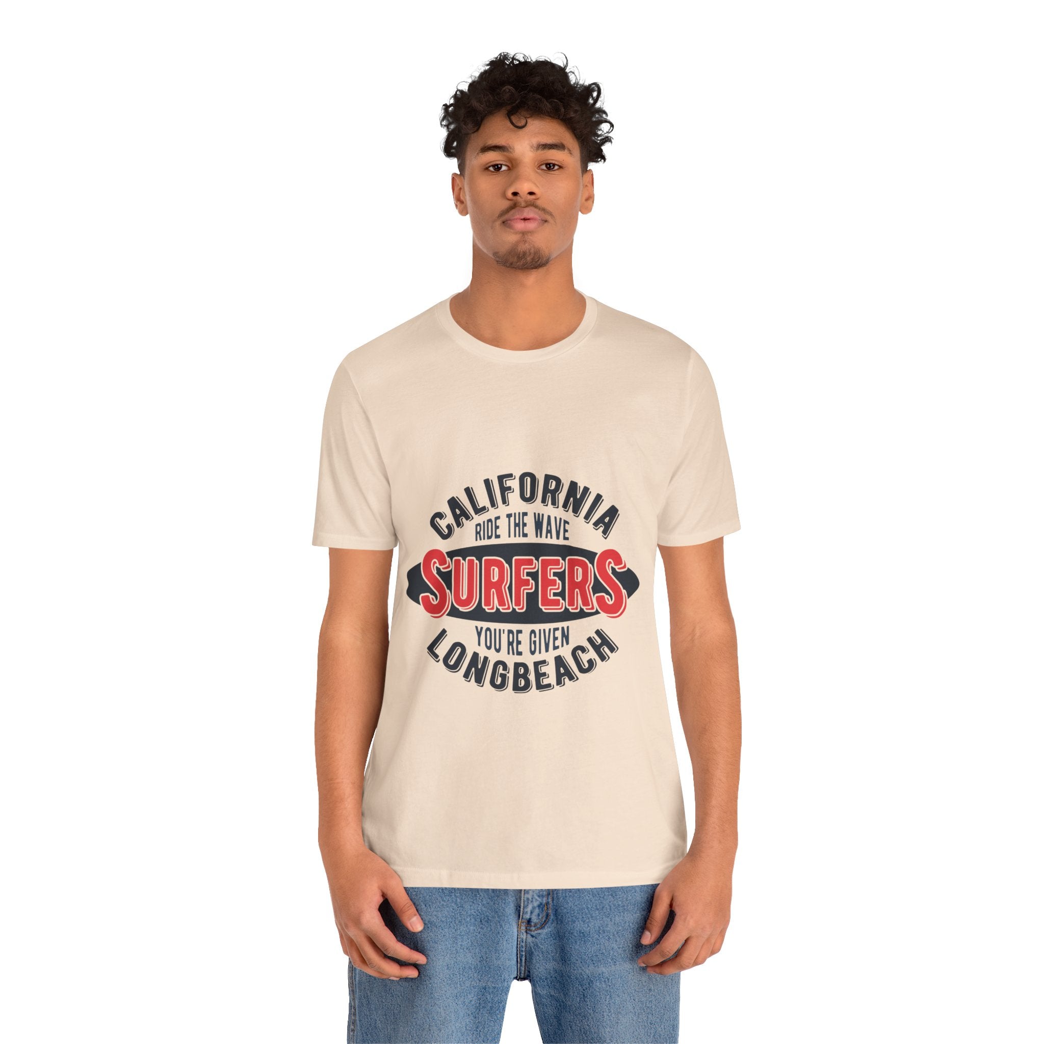 California Surfers Long Beach Tee — "Ride the Wave" Short Sleeve Shirt