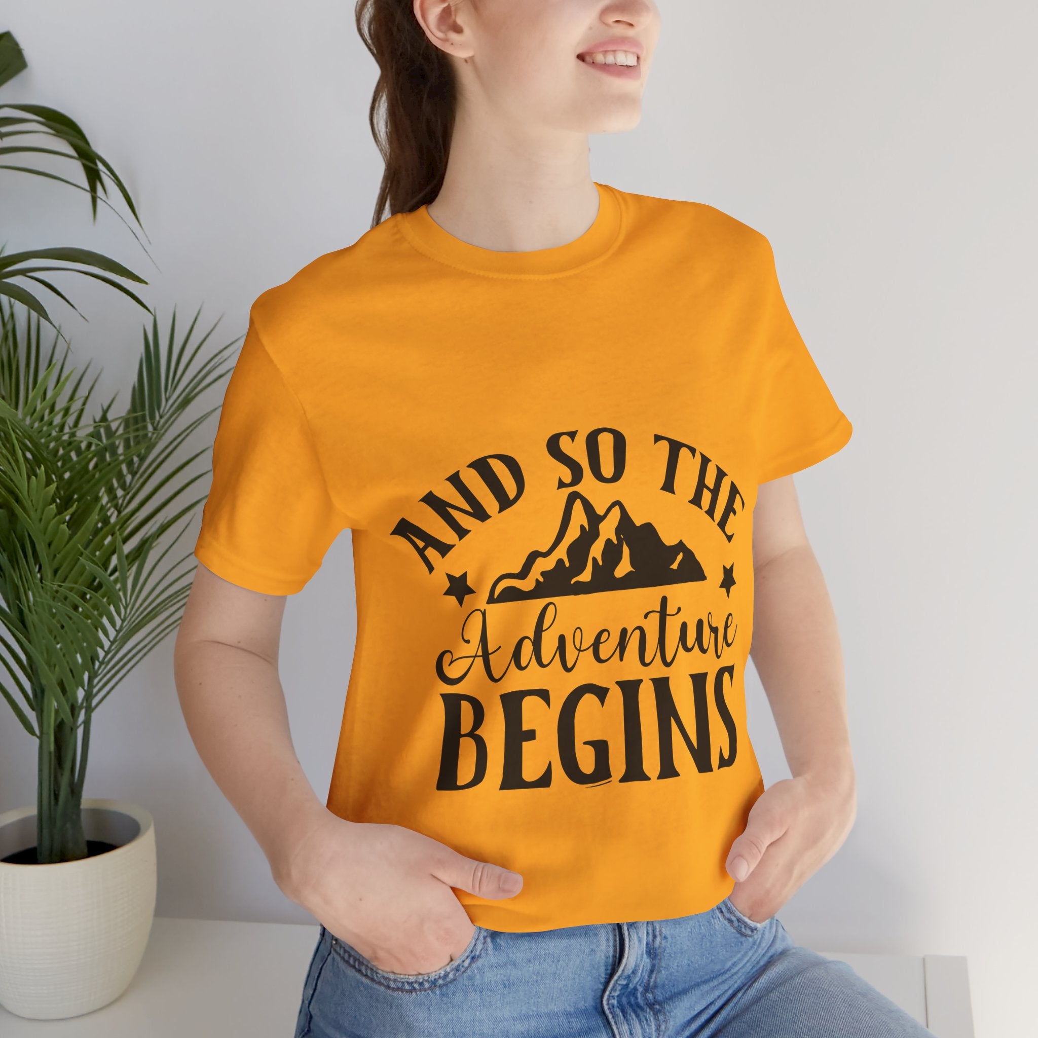 Adventure Begins T-Shirt — "And So The Adventure Begins" Mountain Tee