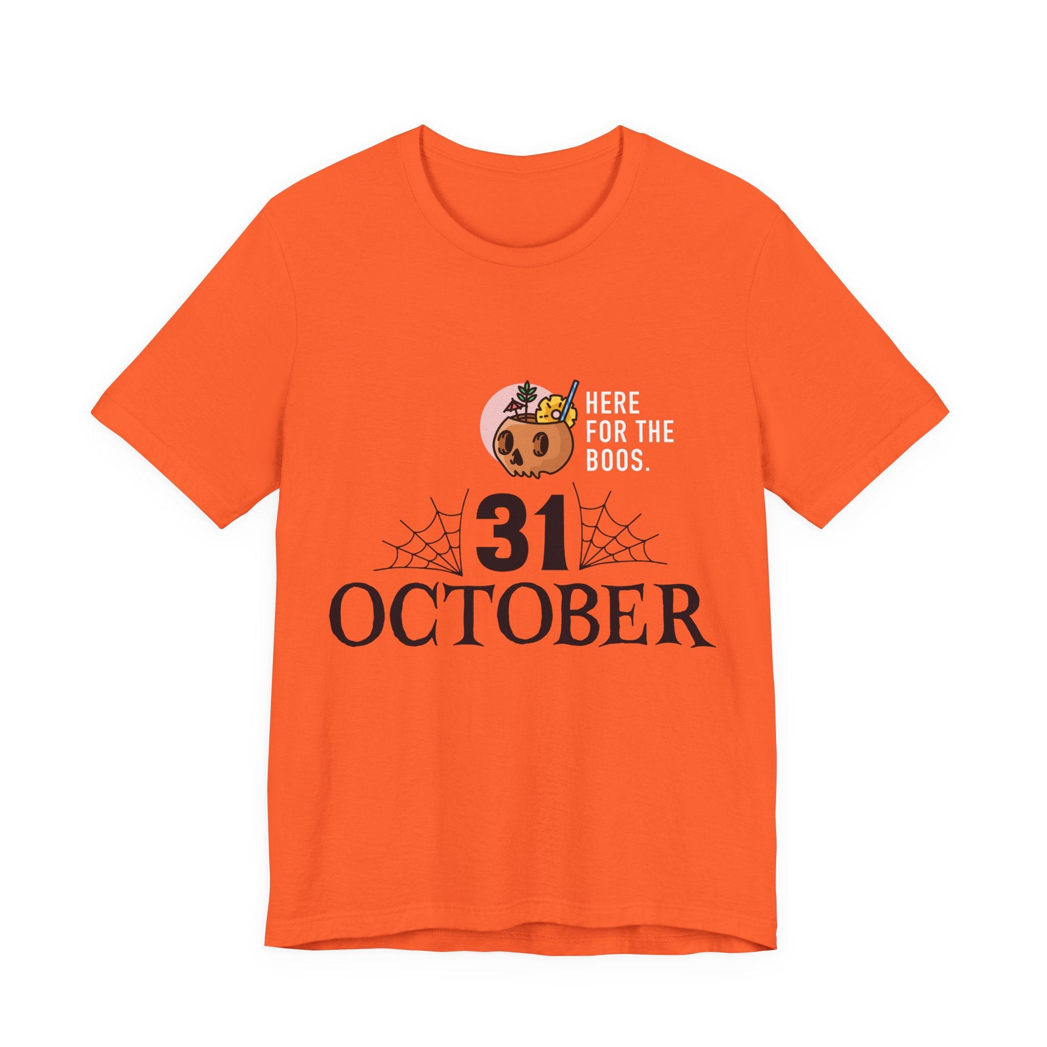 Halloween Tee — "Here for the Boos" 31 October Pumpkin Shirt