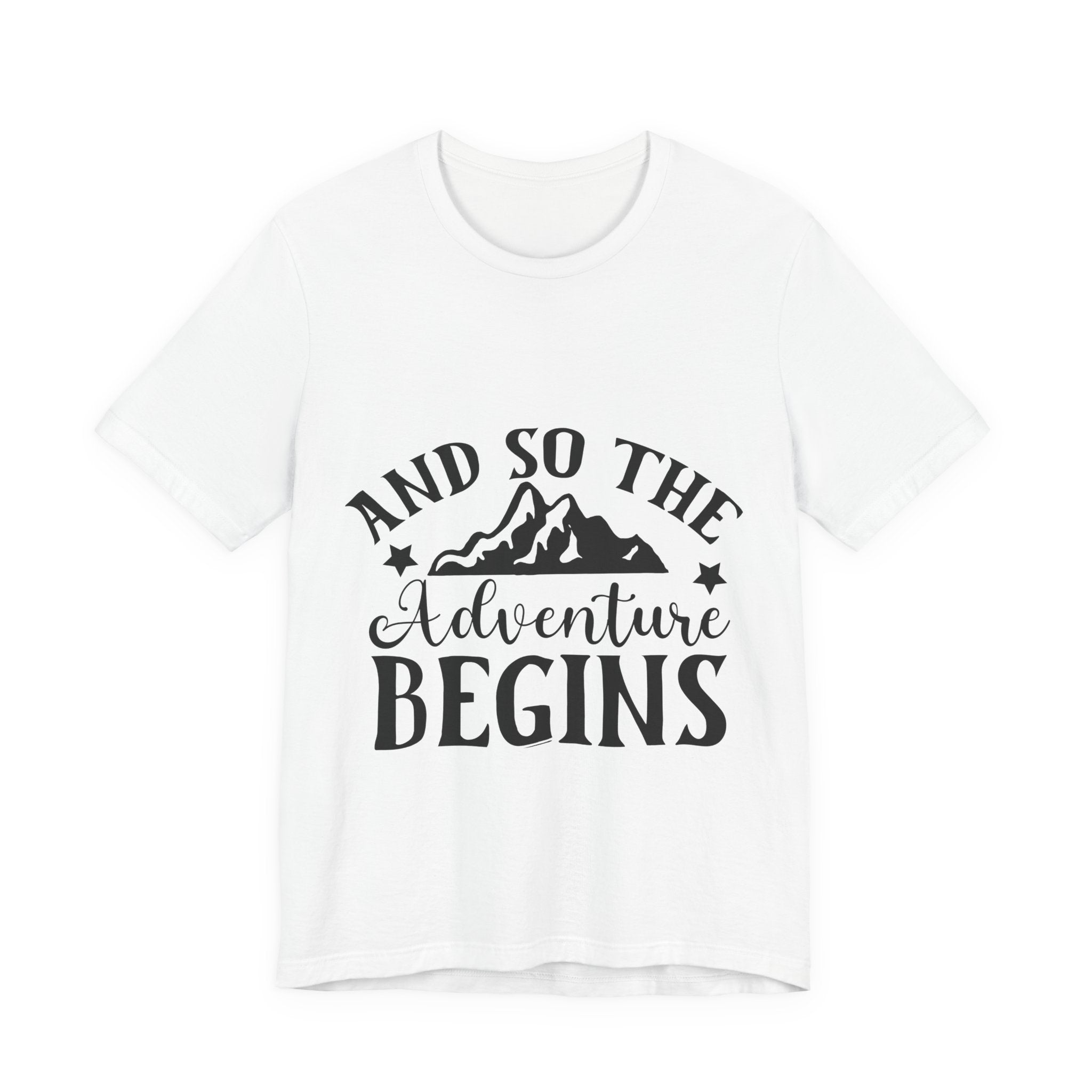 Adventure Begins T-Shirt — "And So The Adventure Begins" Mountain Tee