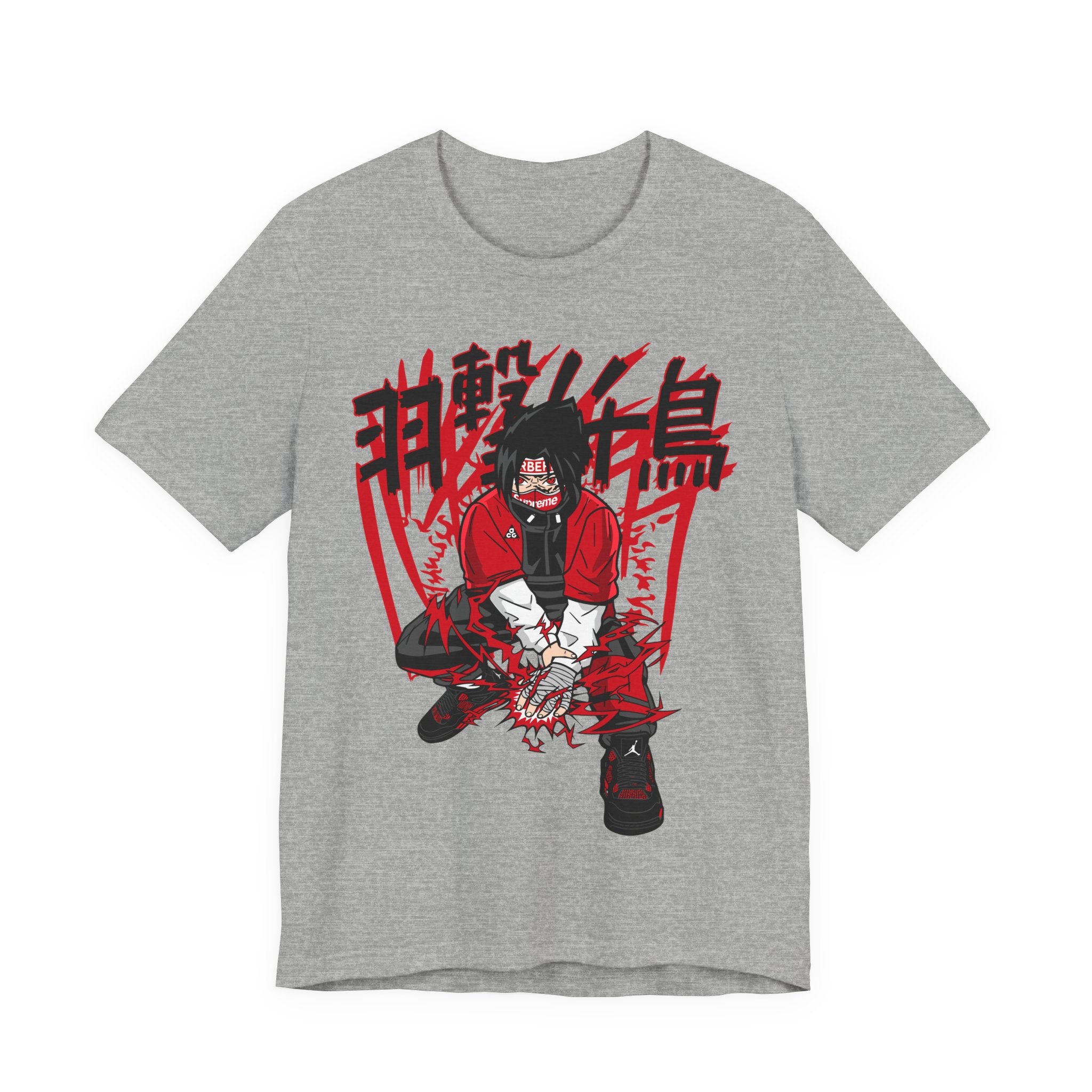 Anime Streetwear Tee — Red Samurai Graphic