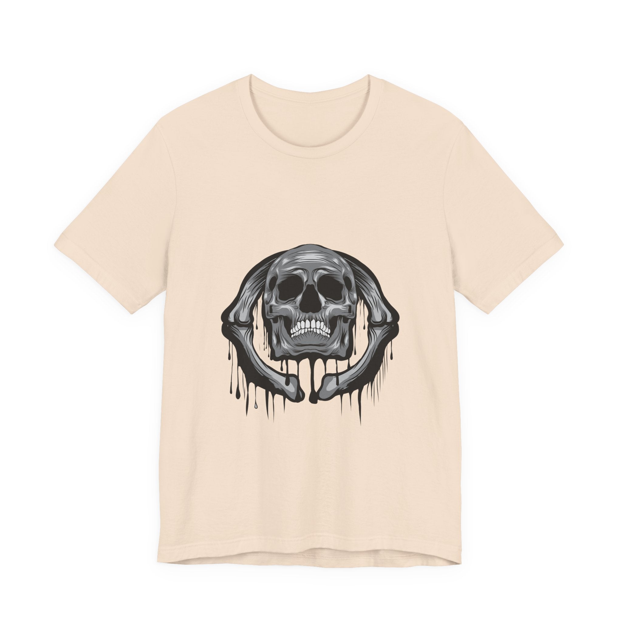 Skull Drip Graphic Tee — Gothic Melting Skull T-Shirt