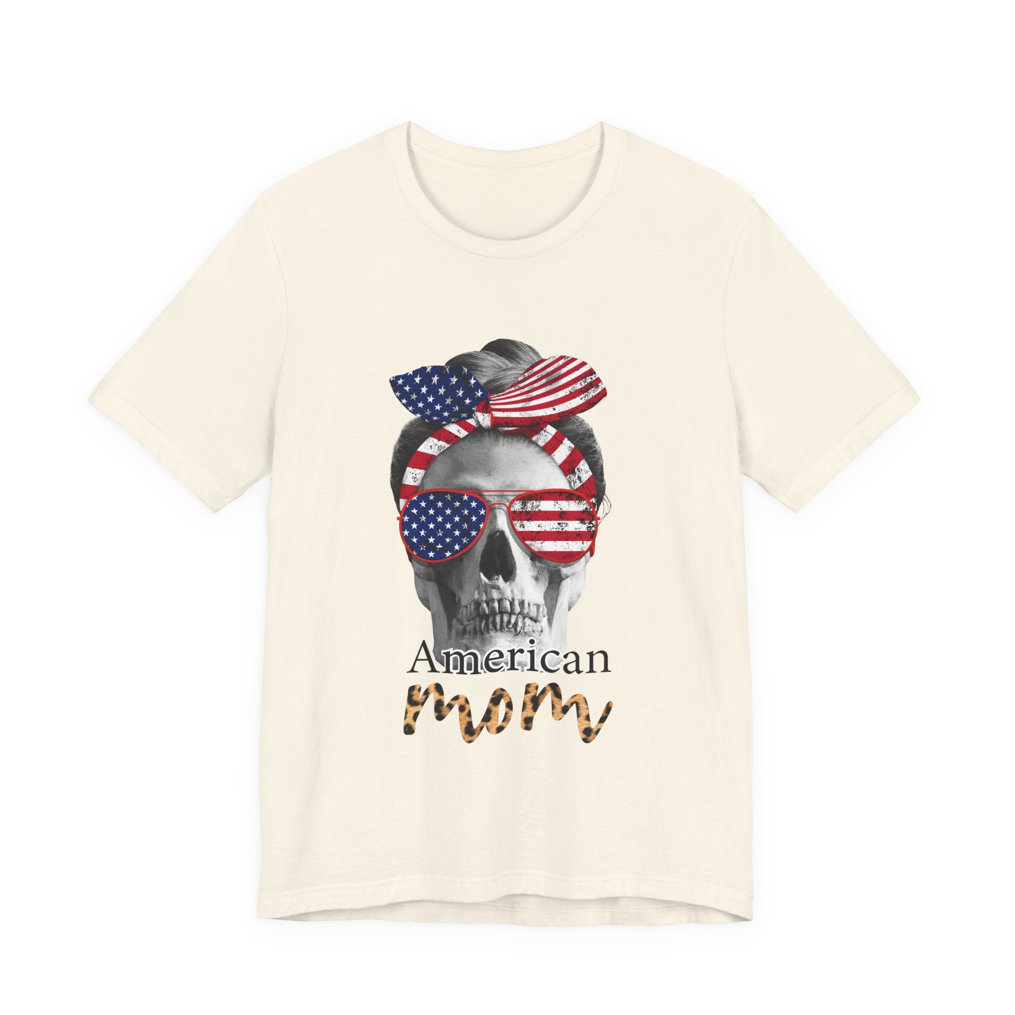 American Mom Skull Tee — Patriotic 4th of July T-Shirt